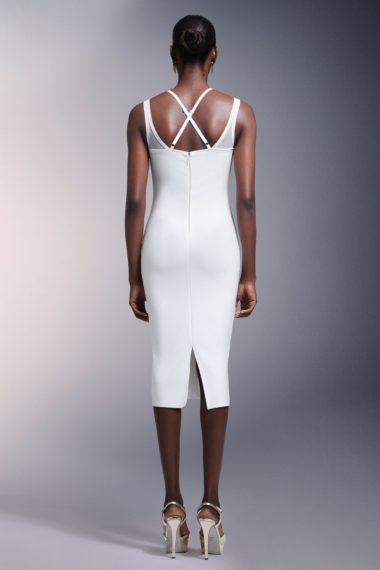 Jellay Sleeveless  Bandage Midi Dress