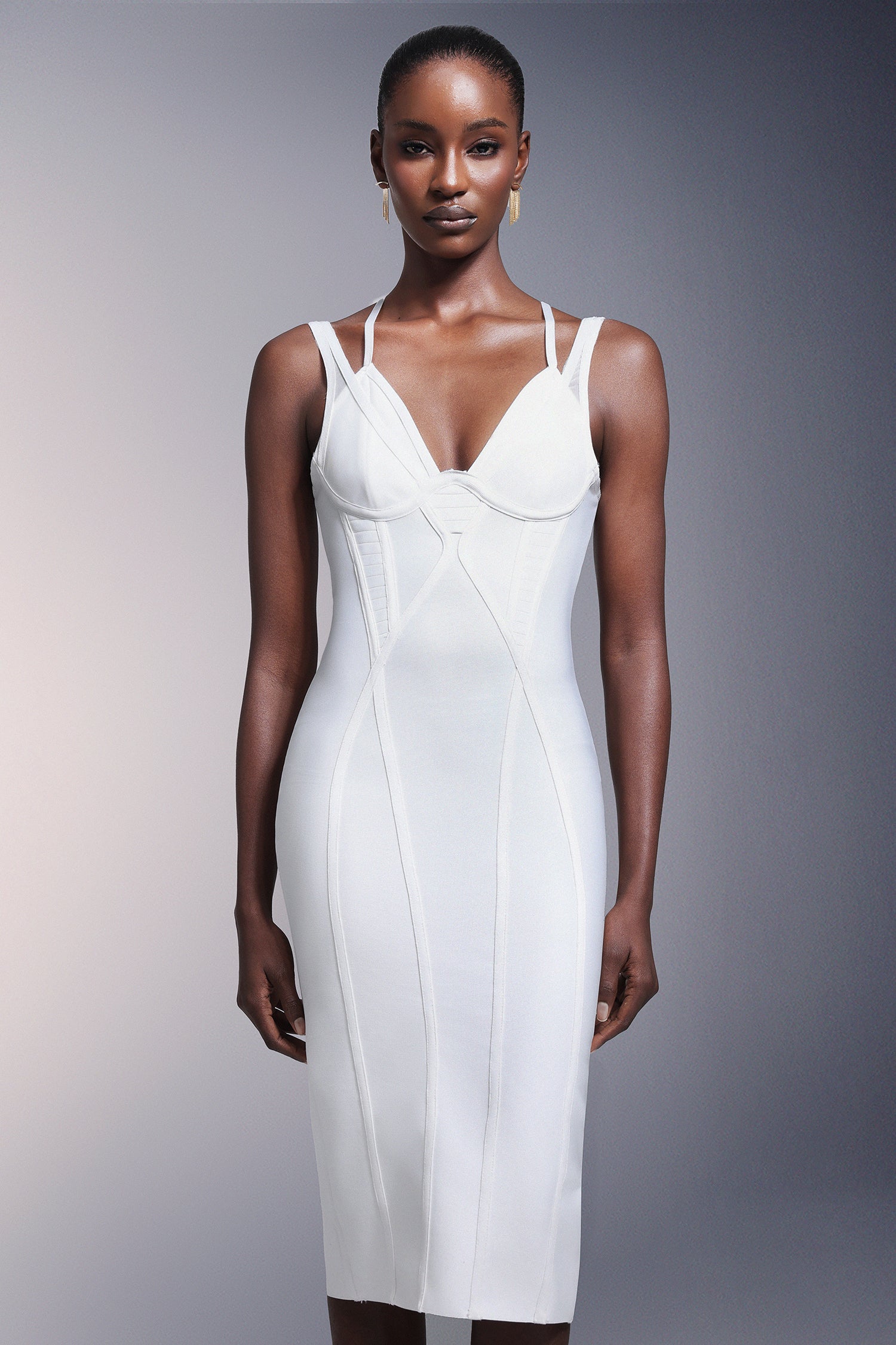 Jellay Sleeveless  Bandage Midi Dress