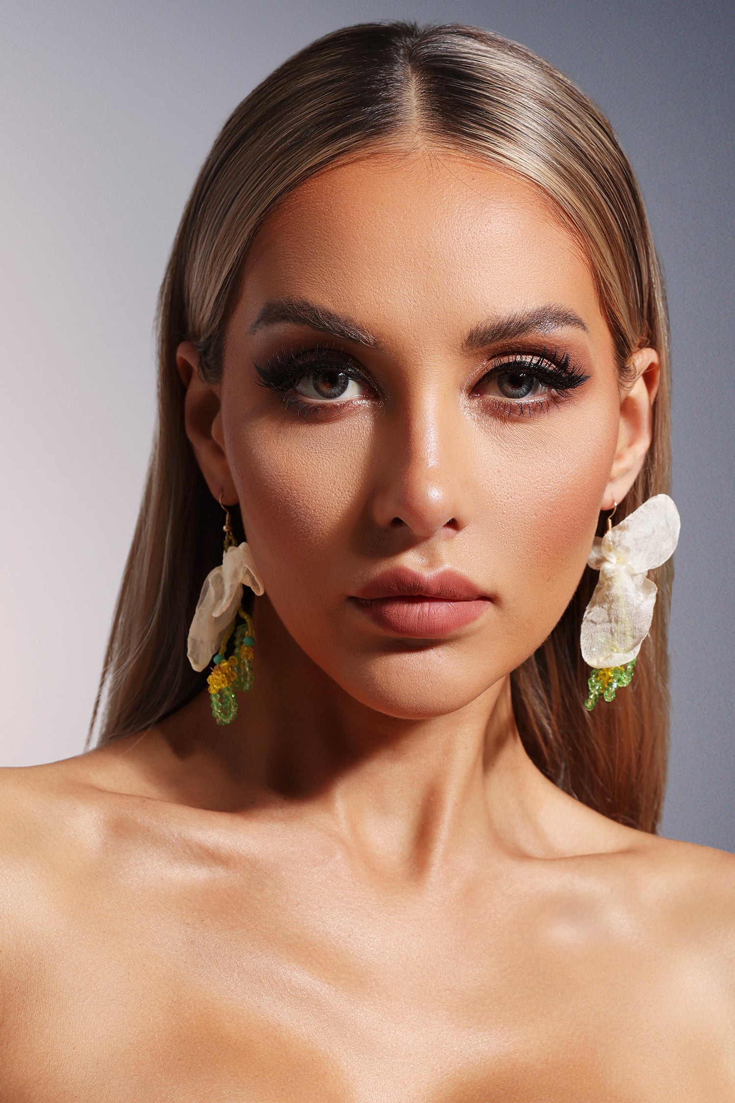 Jezebel Bow  Beads Earrings