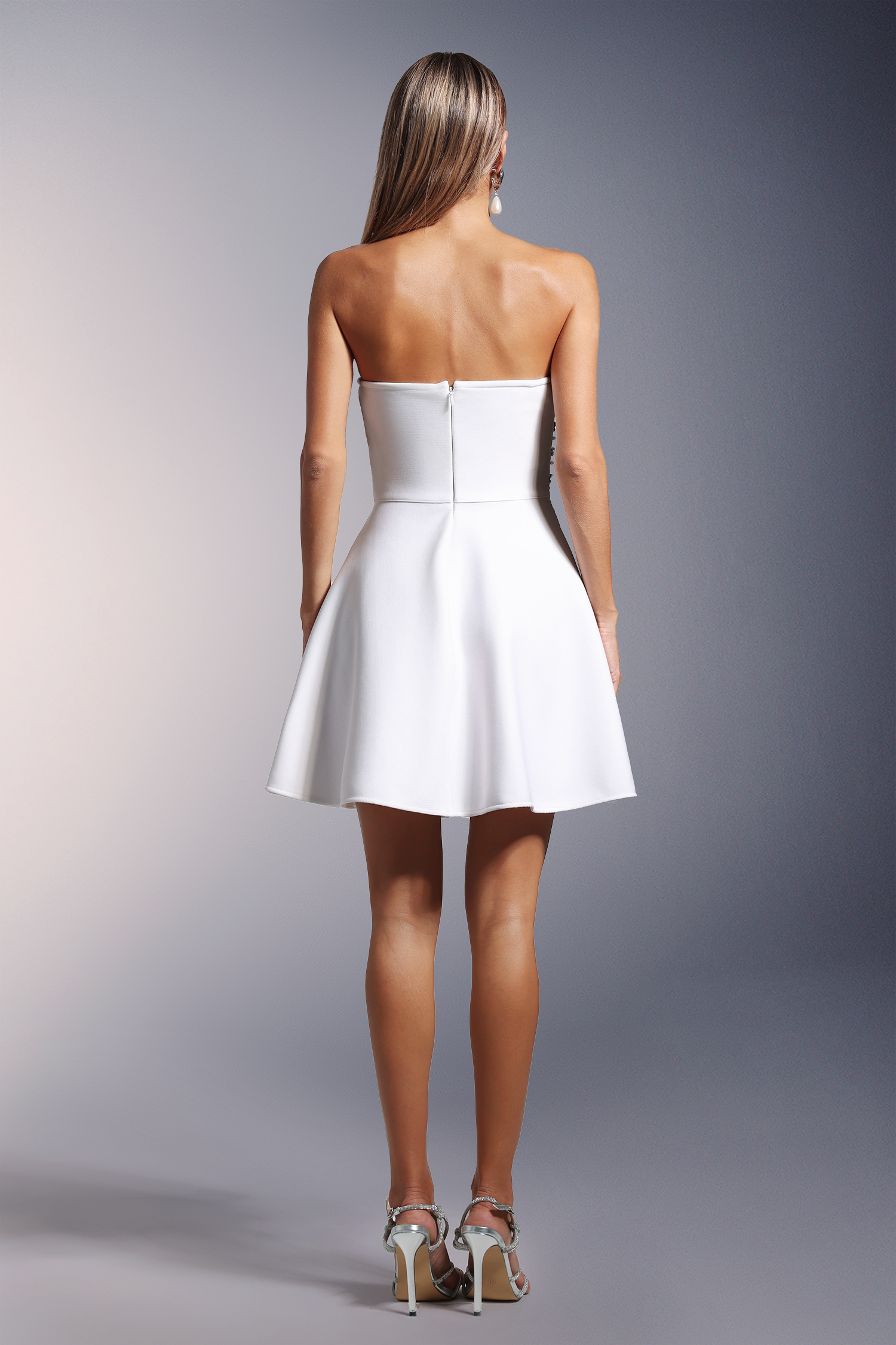 Kalic Strapless Diamond Bandage Mini Dress
