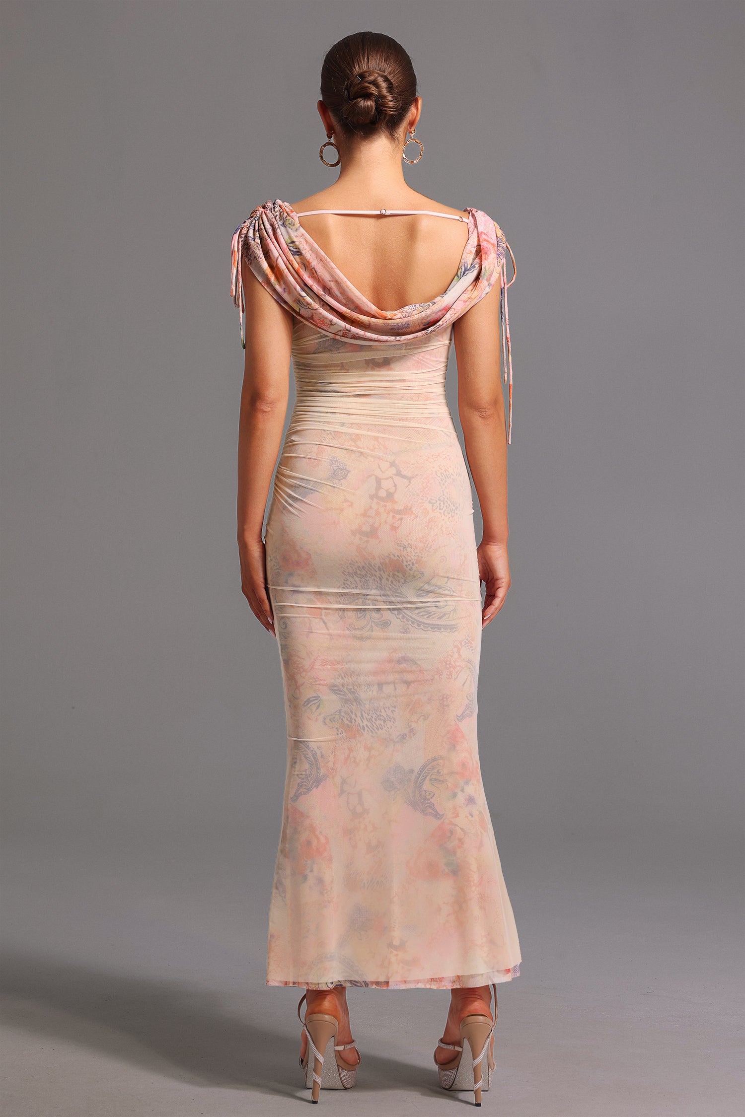 Sorel Off-the-Shoulder Bows Maxi Dress