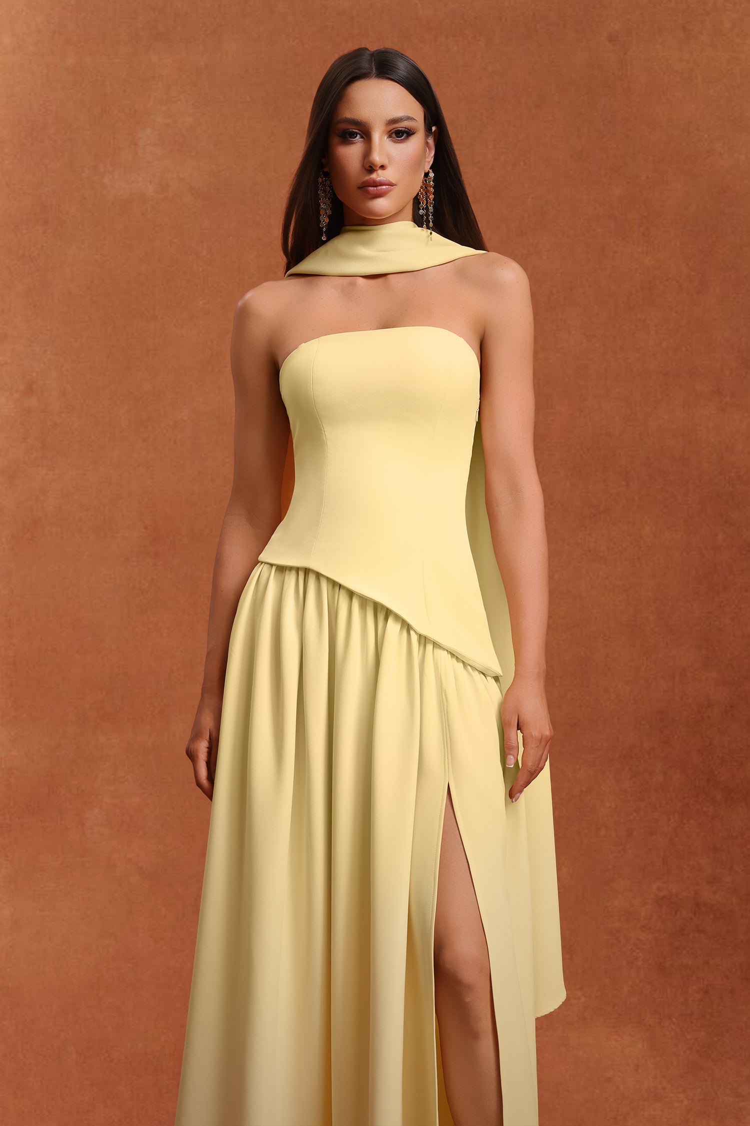 Dasia Sleeveless Ribbon Maxi Dress