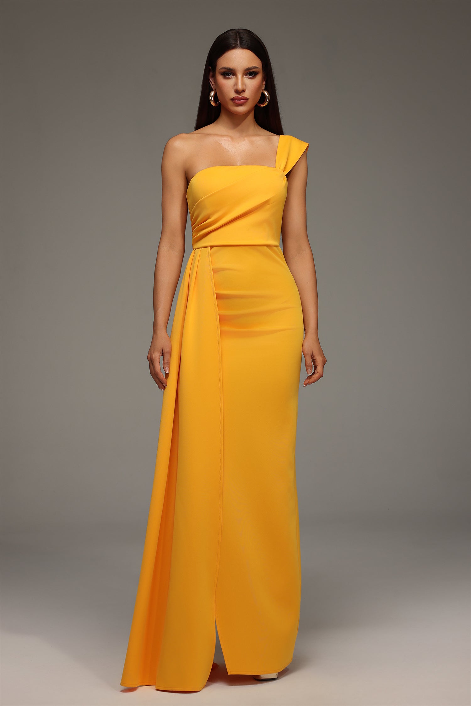Olapa One Shoulder Slit Maxi Dress