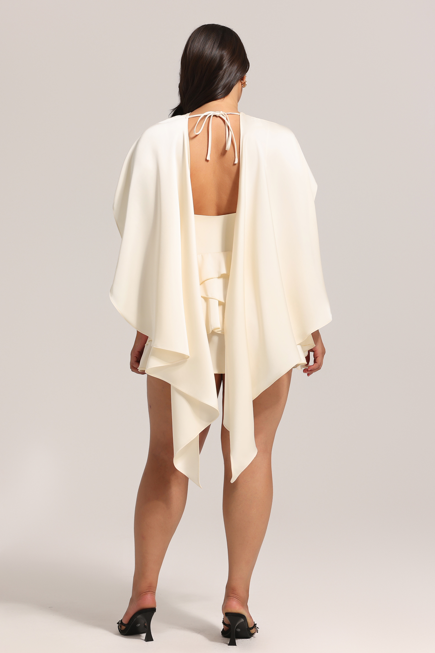 Susan Backless Sleeveless Layered Mini Dress