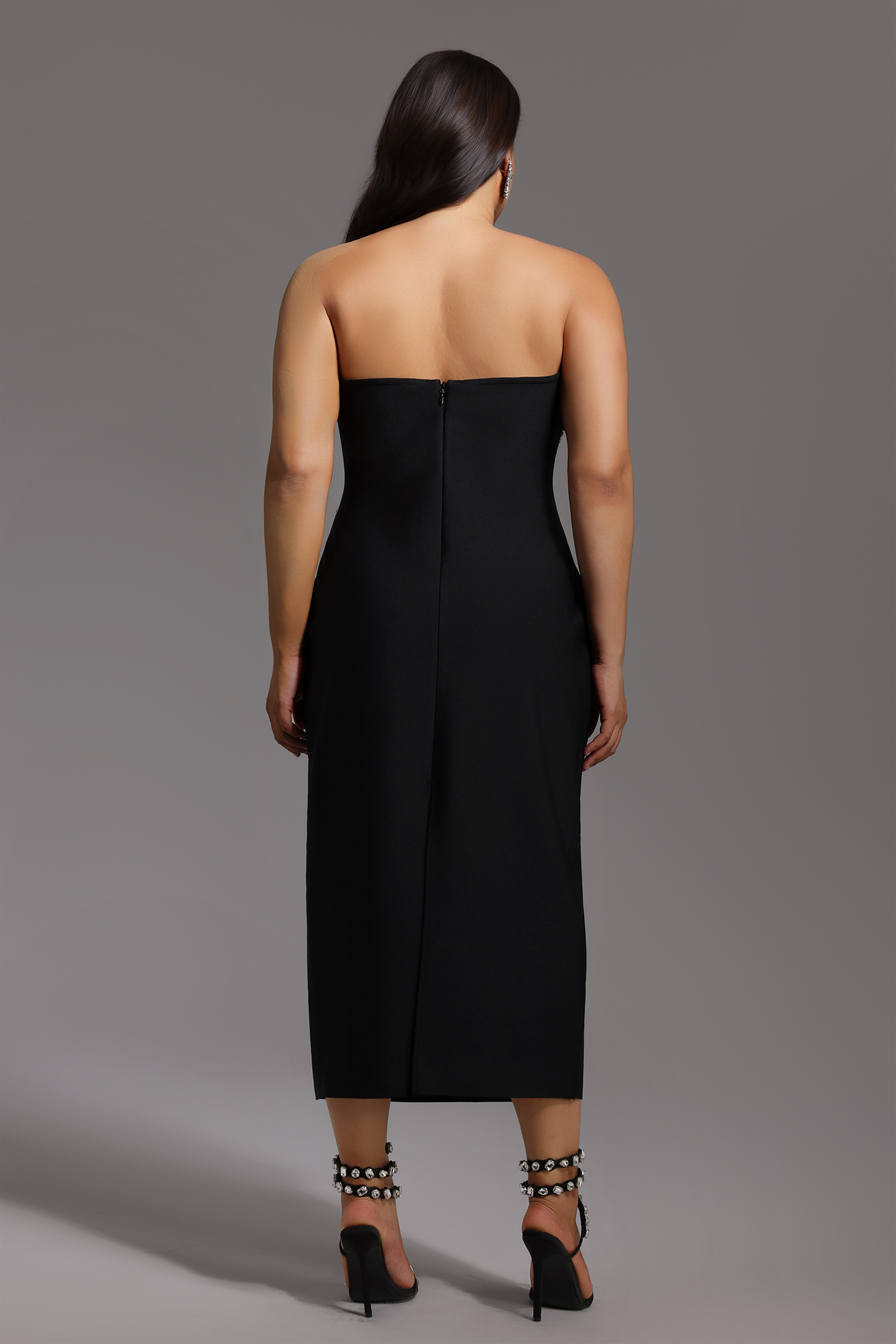 Oga Sleeveless Diamond Bandage Maxi Dress