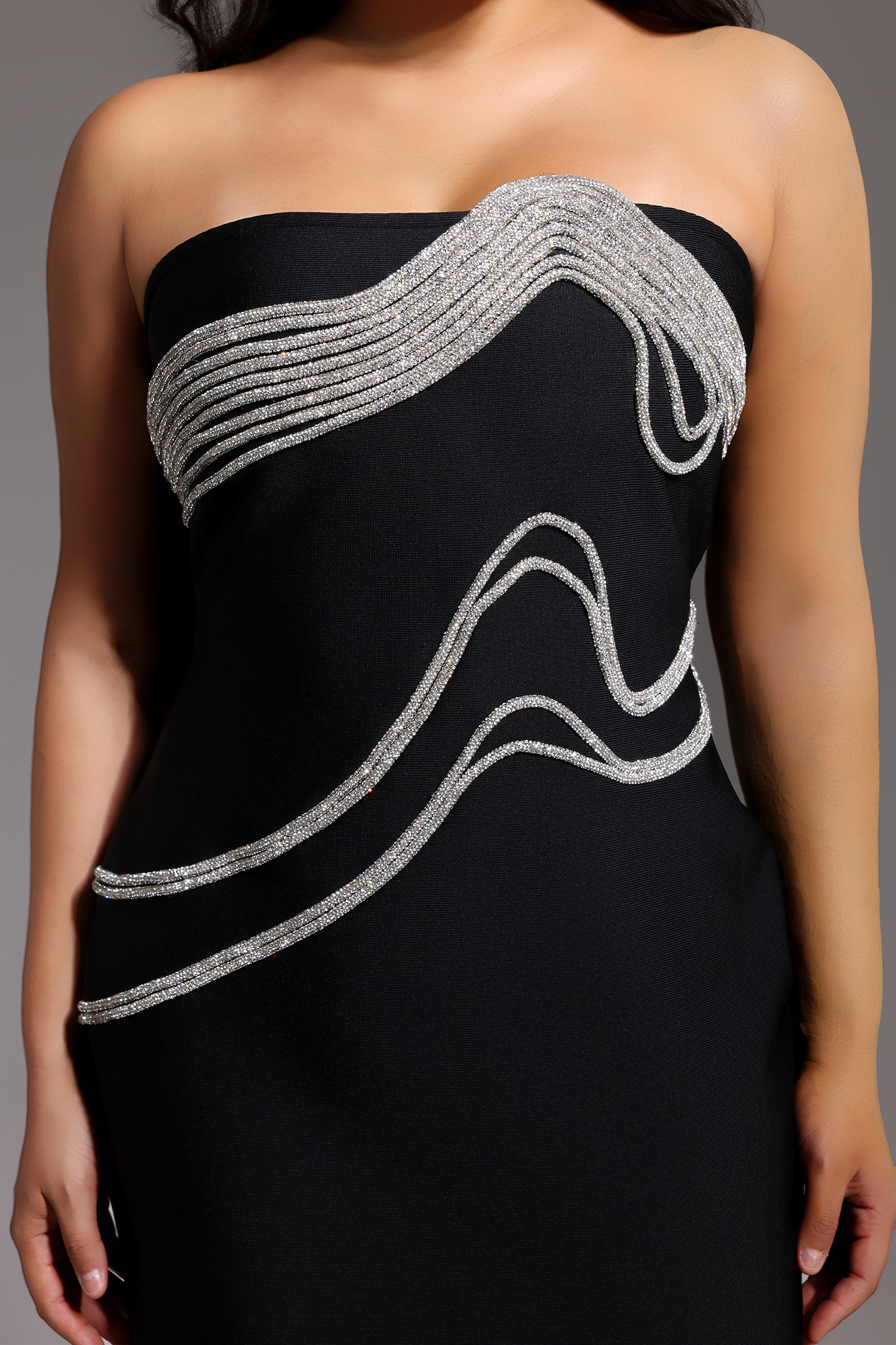 Oga Sleeveless Diamond Bandage Maxi Dress