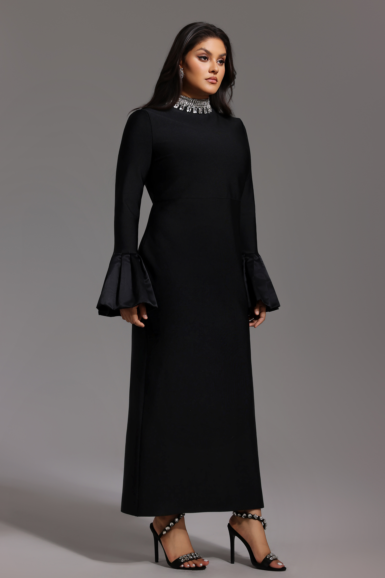 Virginie Diamante Bandage Maxi Dress