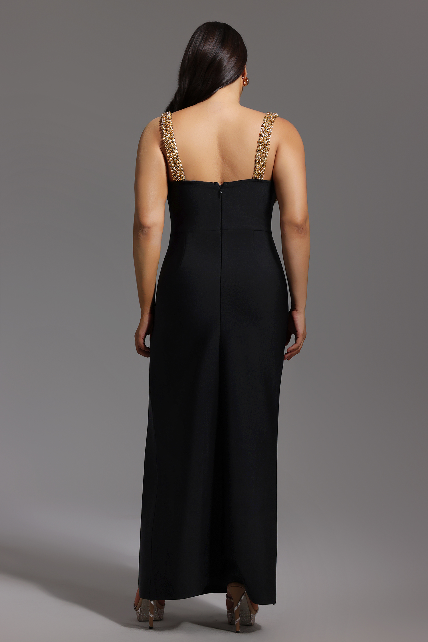 Katty High Slit Sleeveless Bandage Maxi Dress