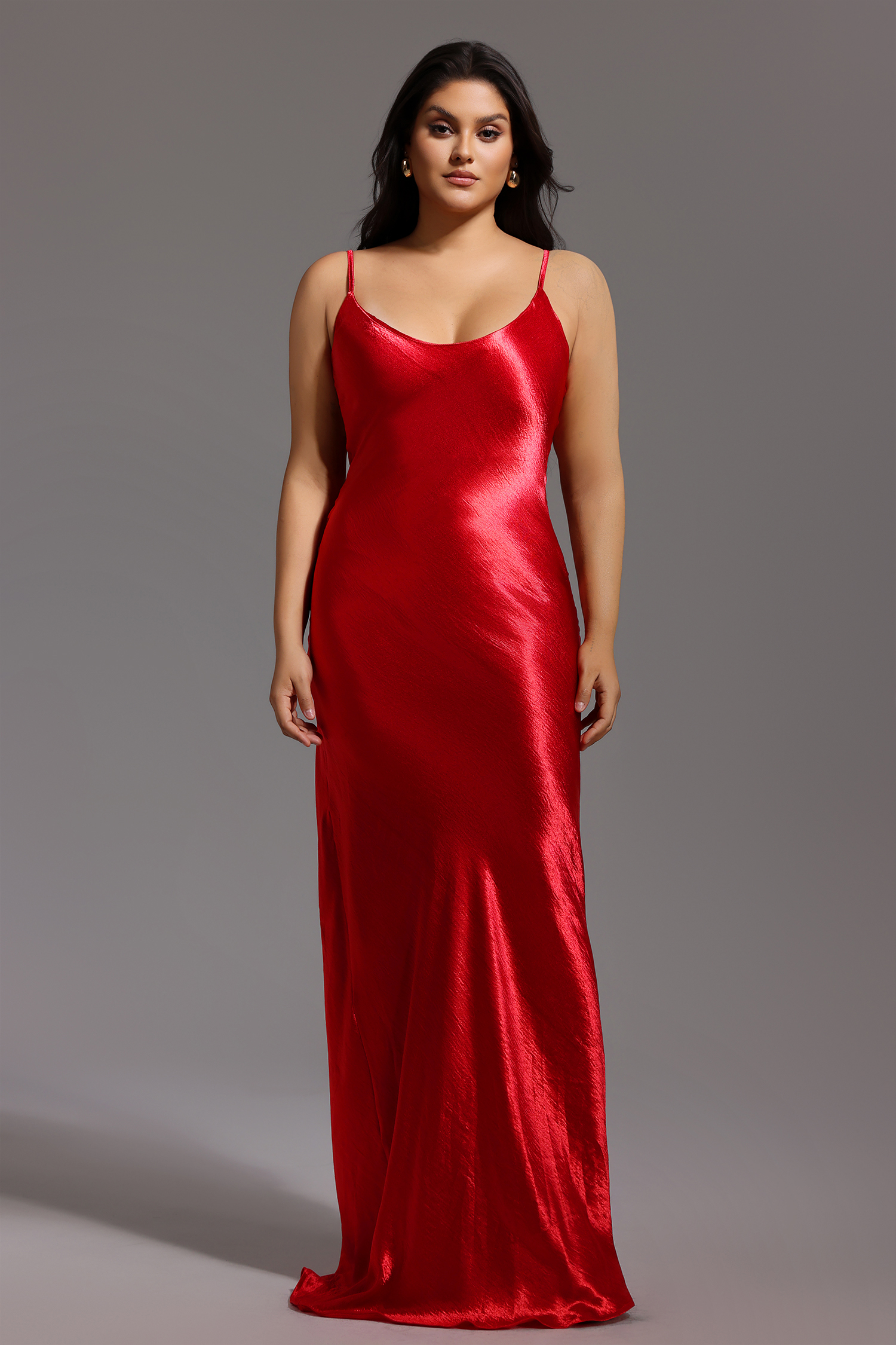 Emily Metallic Wine Maxi Dress