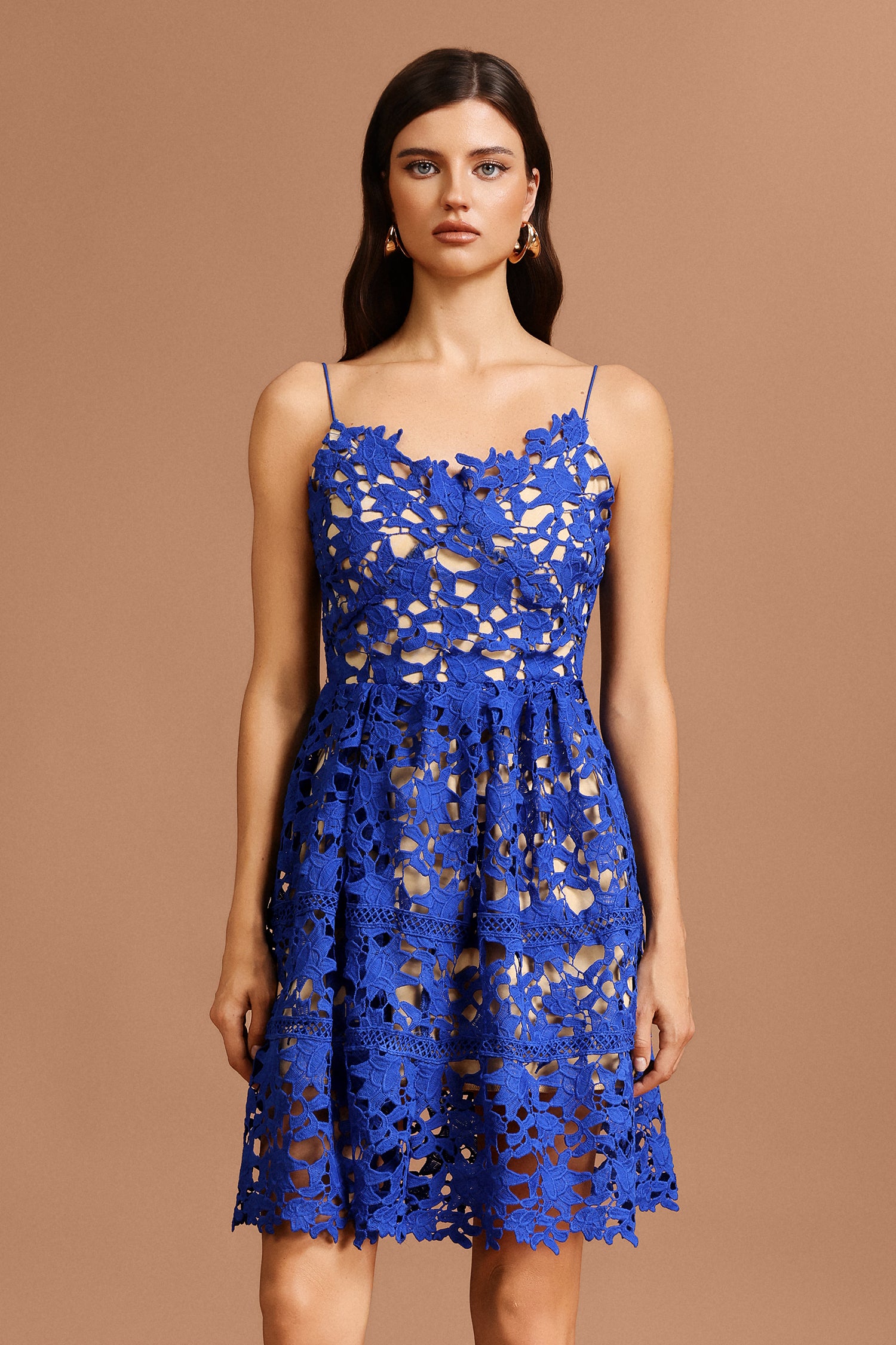 Jenna Halter Lace Mini Dress