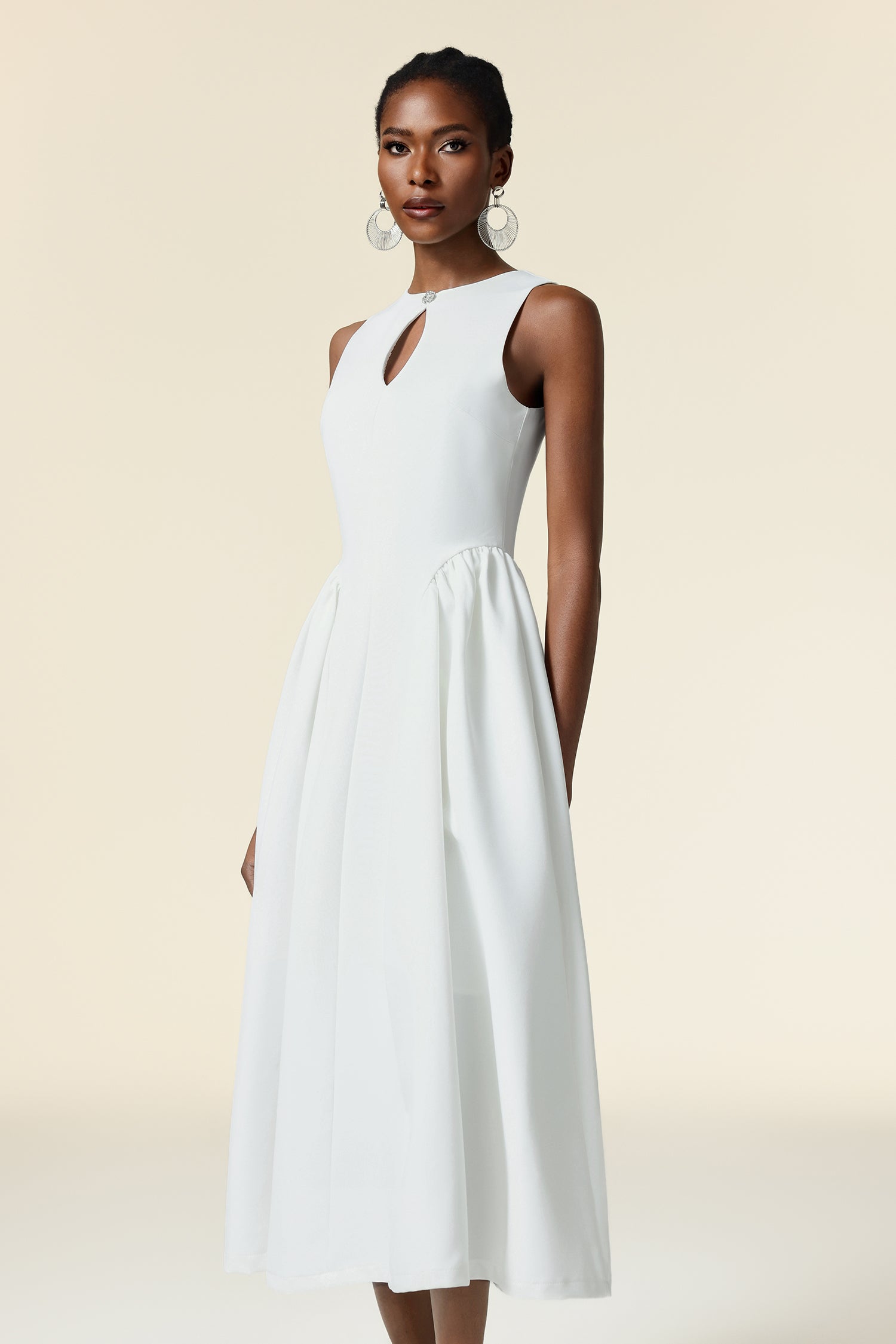 Resber Round Neck Sleeveless Maxi Dress