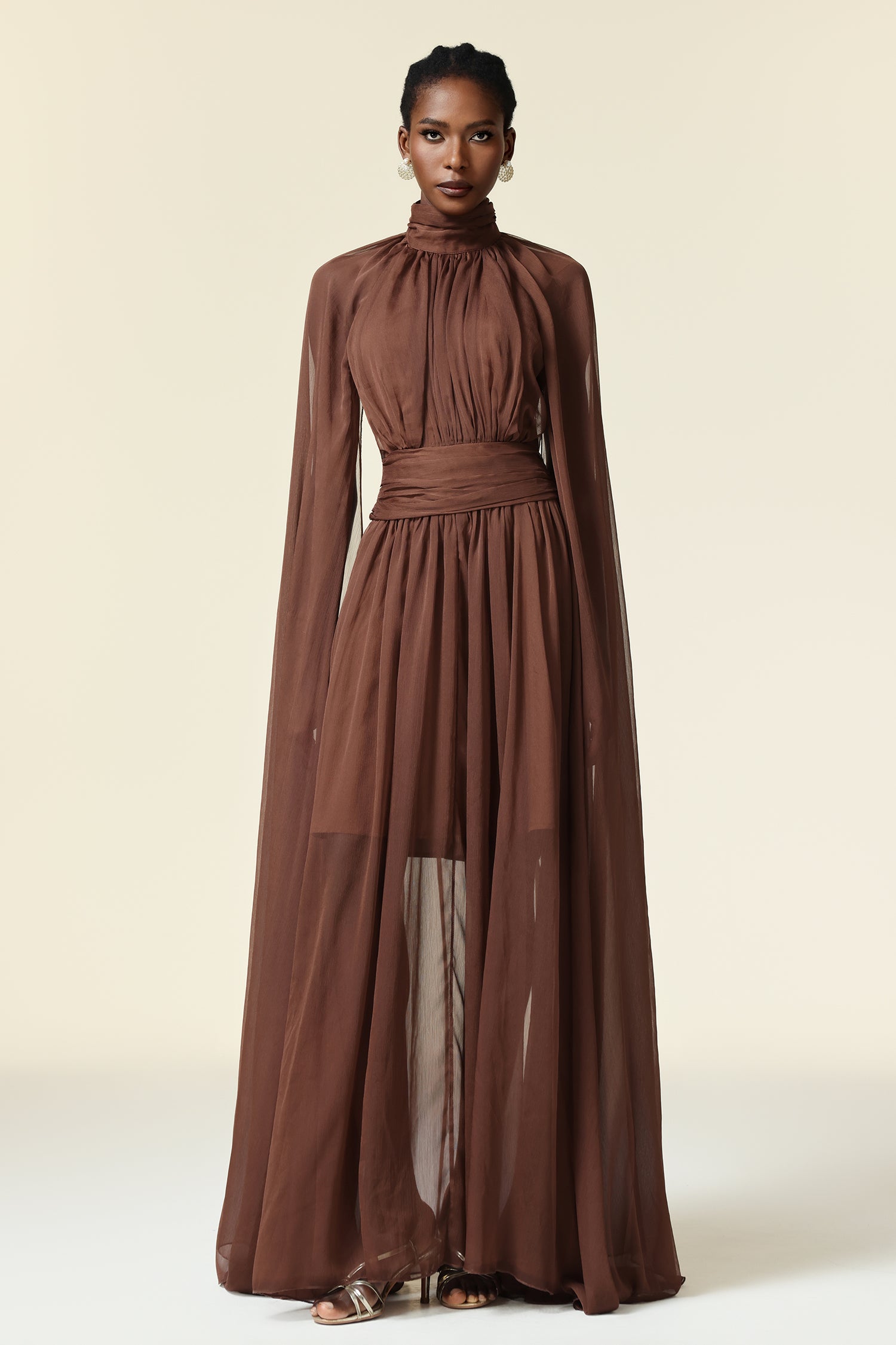 Rereny Butterfly Folds Maxi Dress