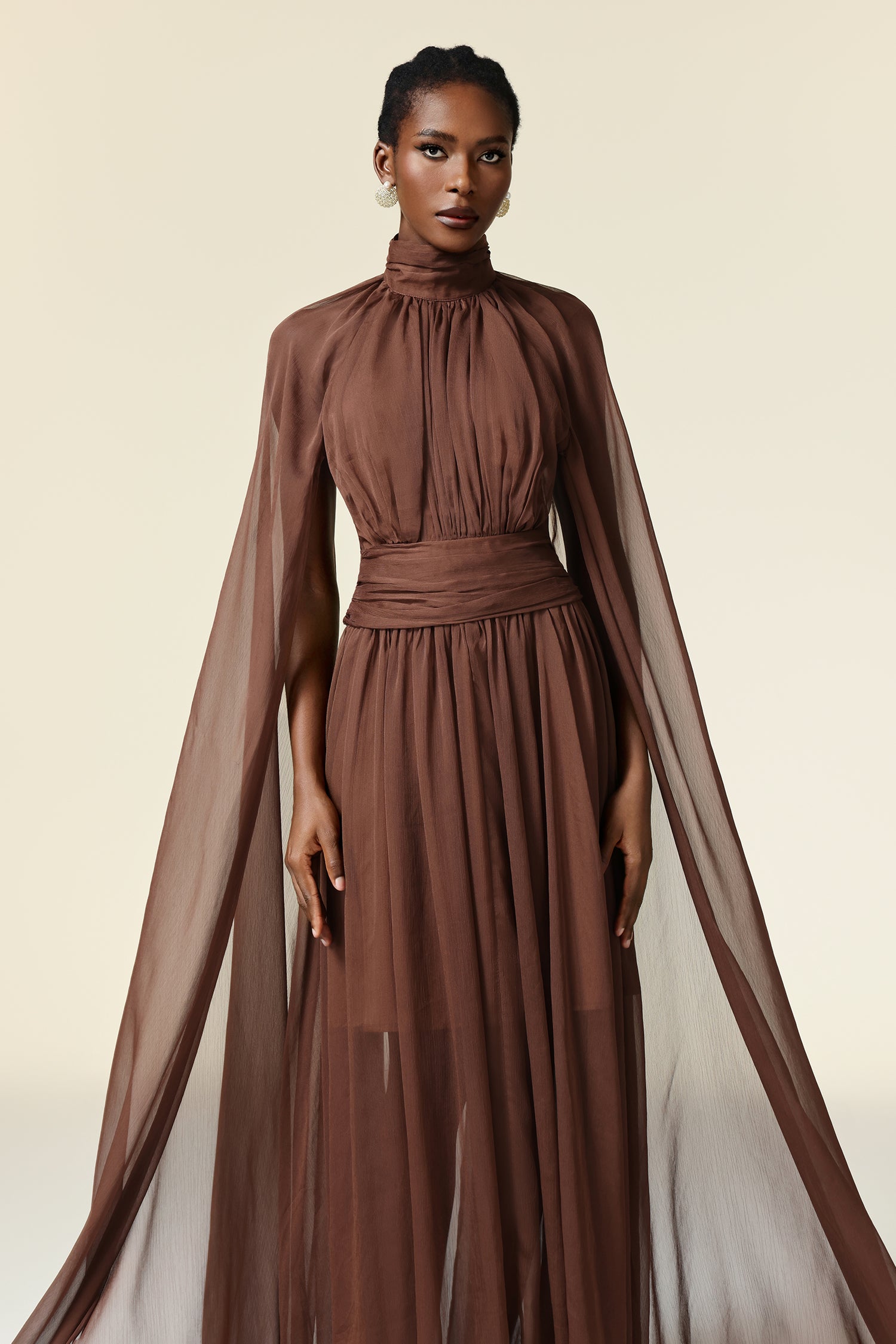 Rereny Butterfly Folds Maxi Dress