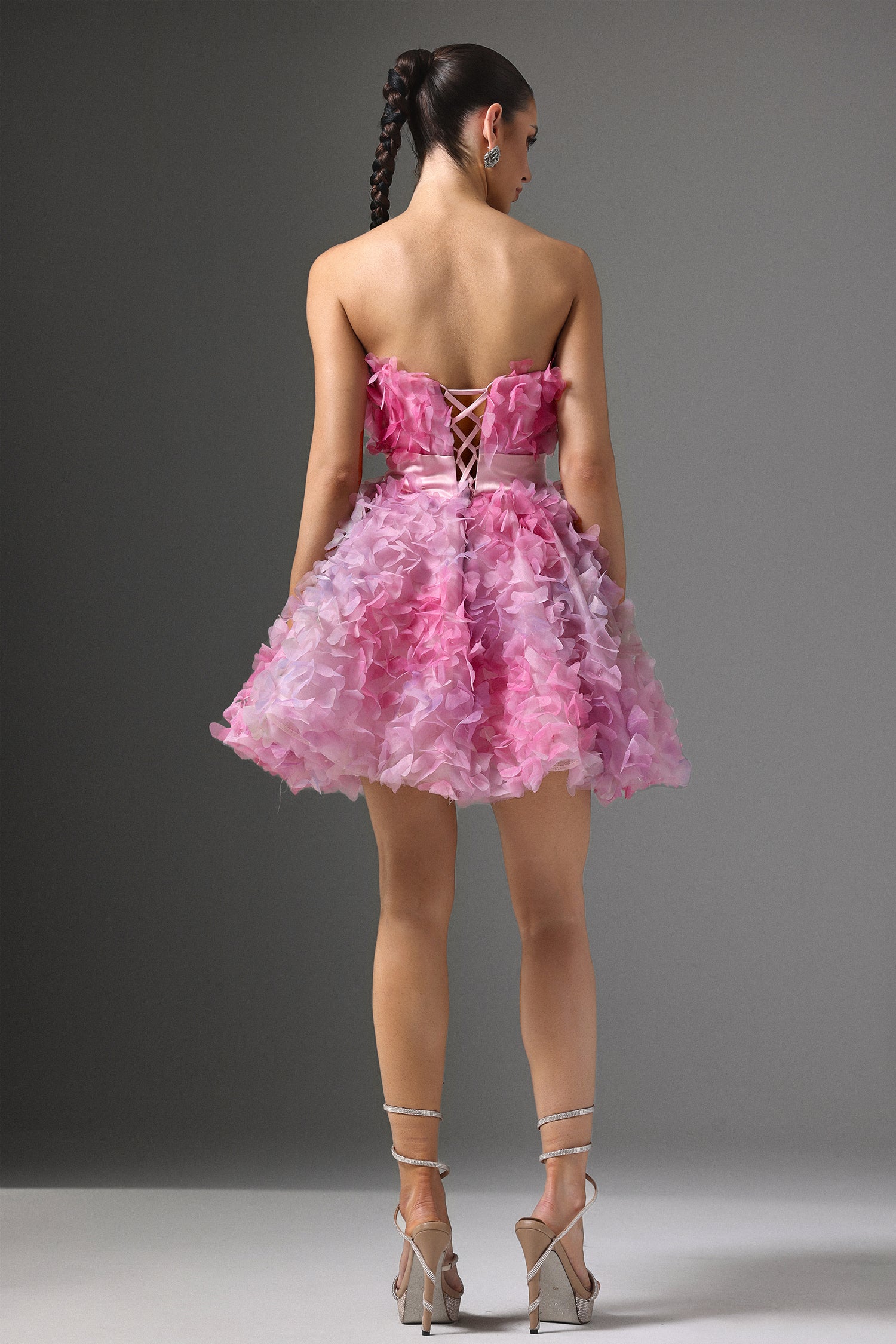 Lisa Strapless Floral Mini Dress