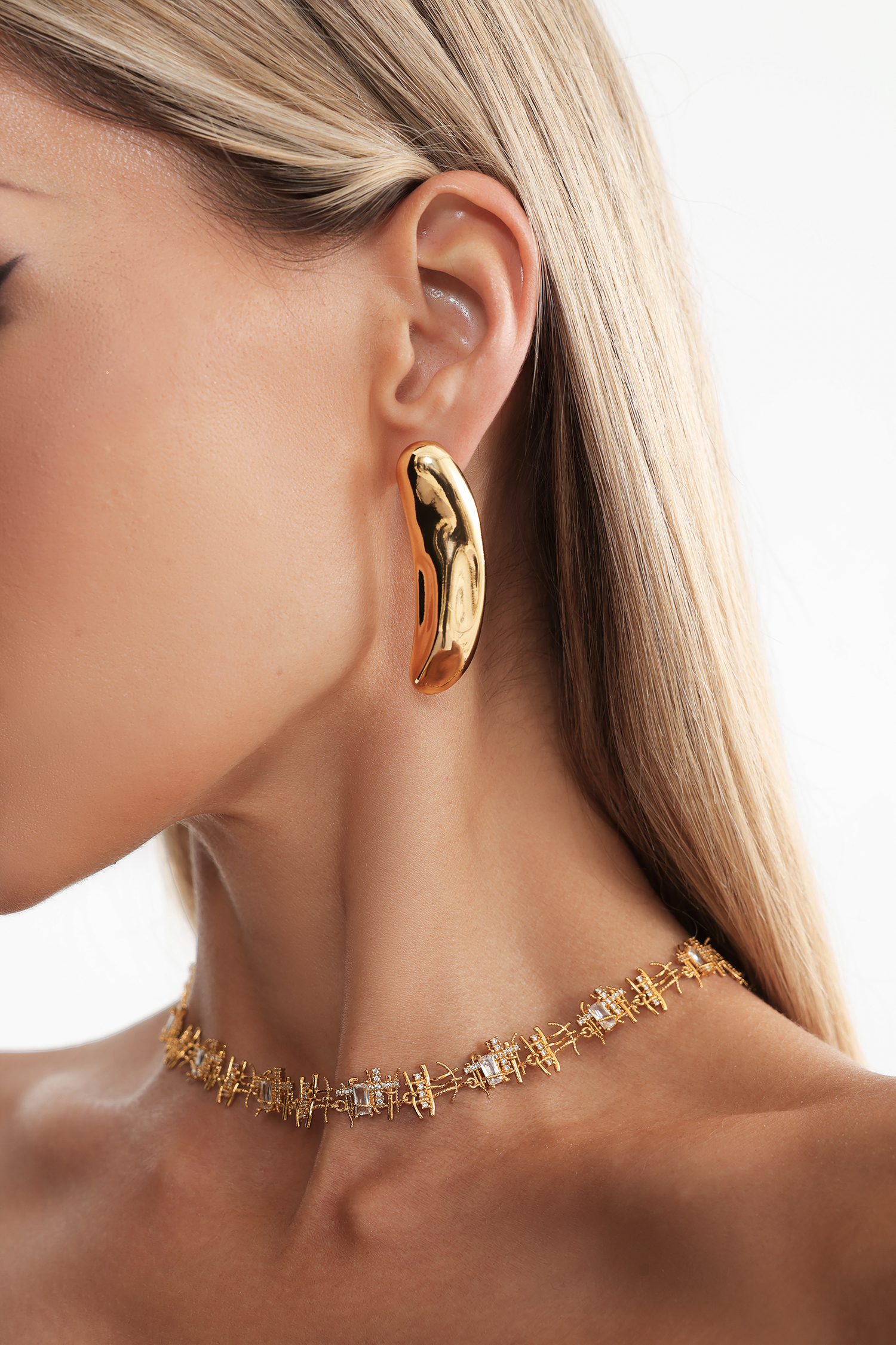 Inya Metal Asymmetric Earrings