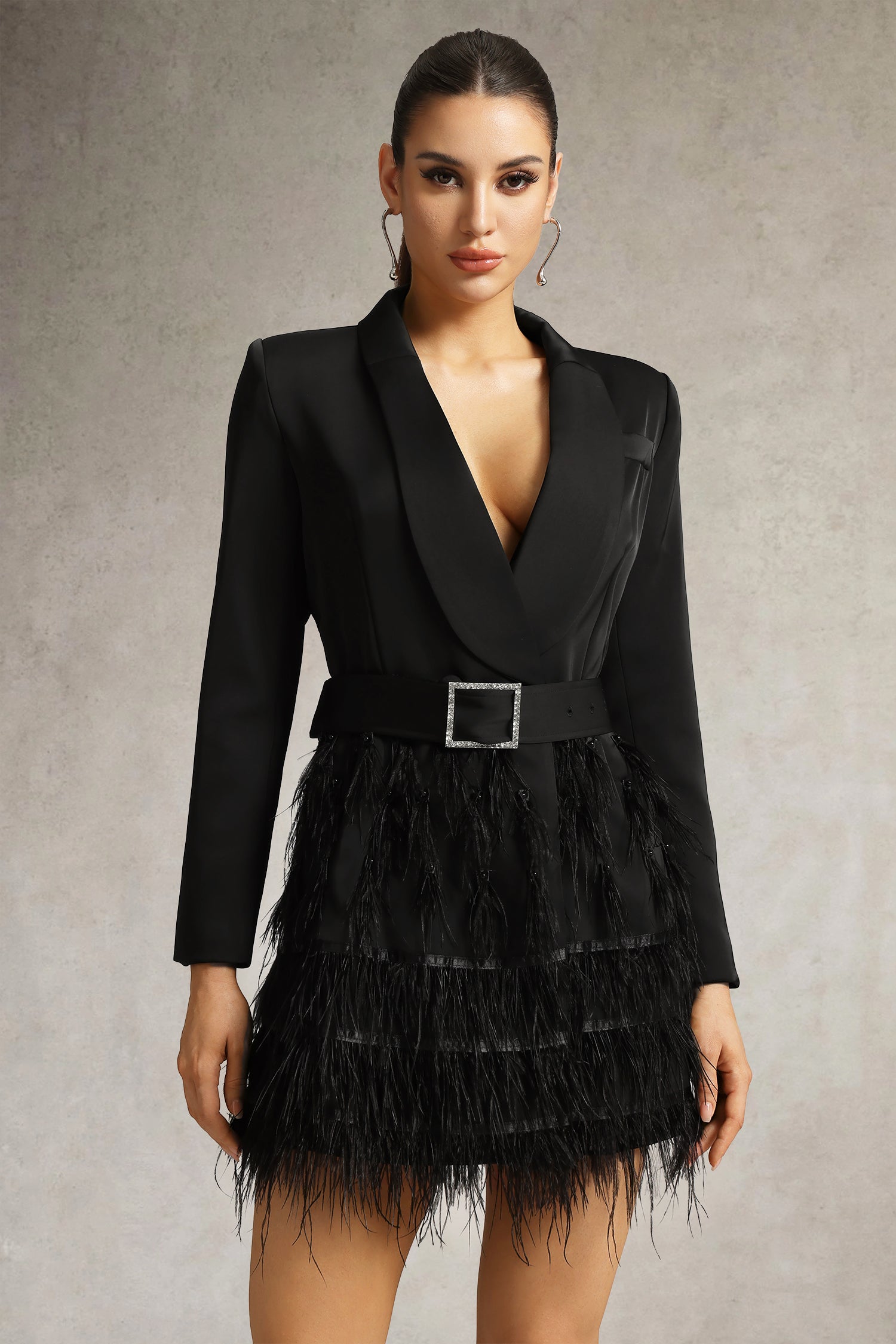 Gemma Feather Blazer Mini Dress