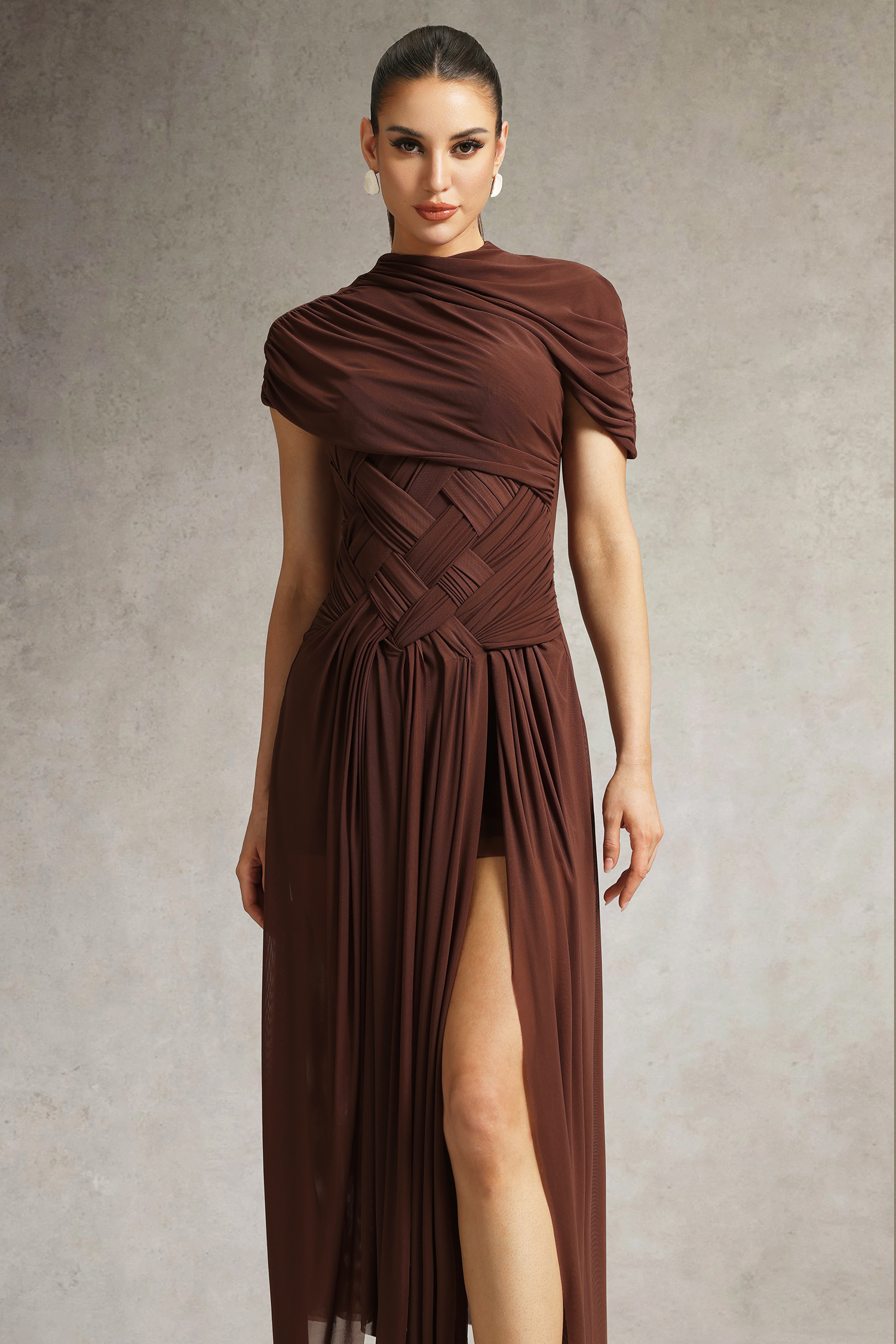 Hayden Braided Tulle Maxi Dress