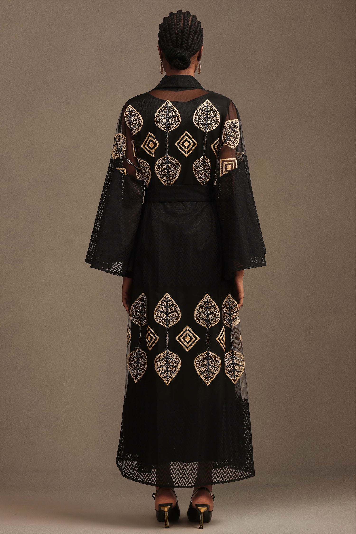 Millie Resort Bohemian Long Sleeve Mesh Maxi Dress