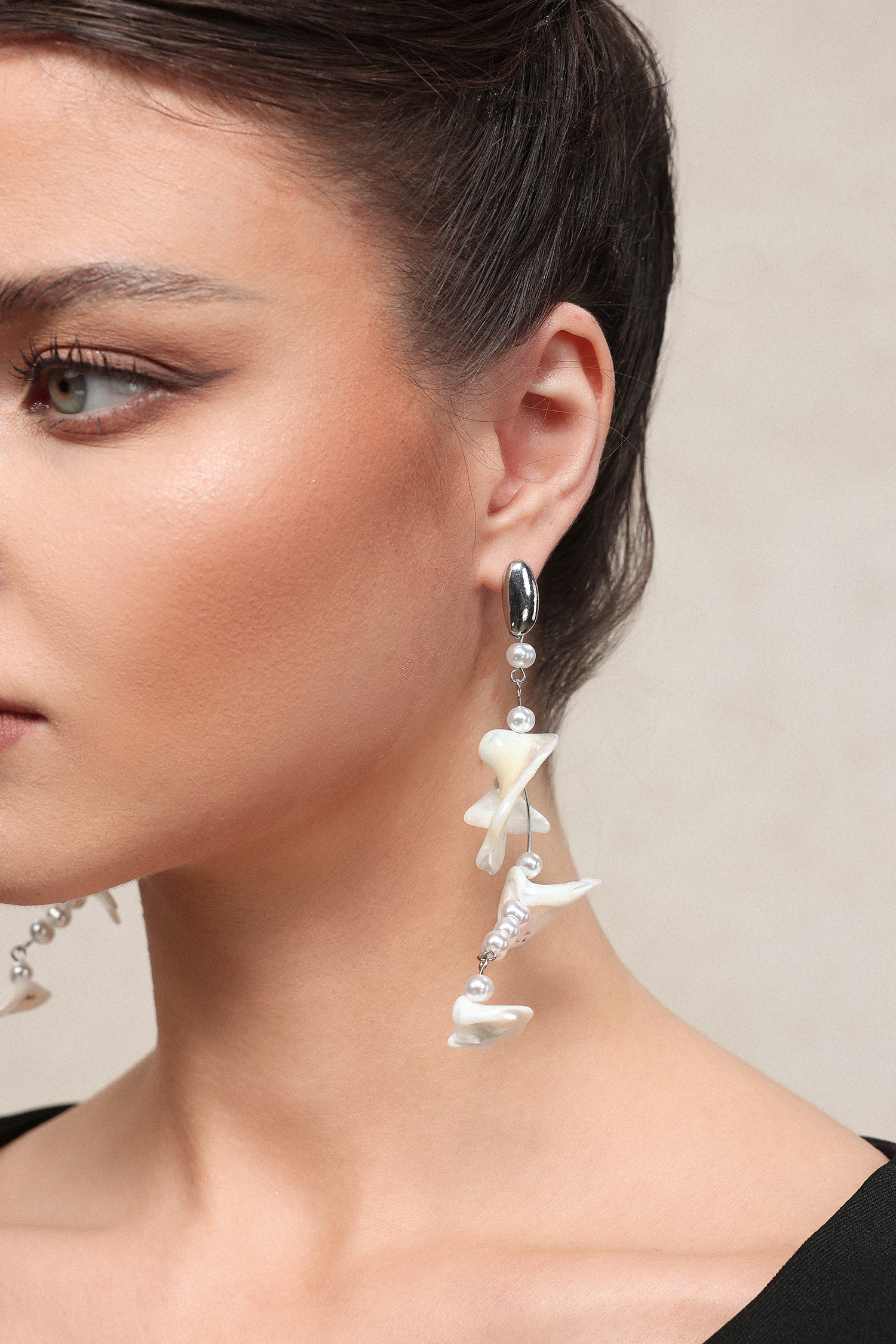 Jaza Pearl Tassels Maxi Earrings