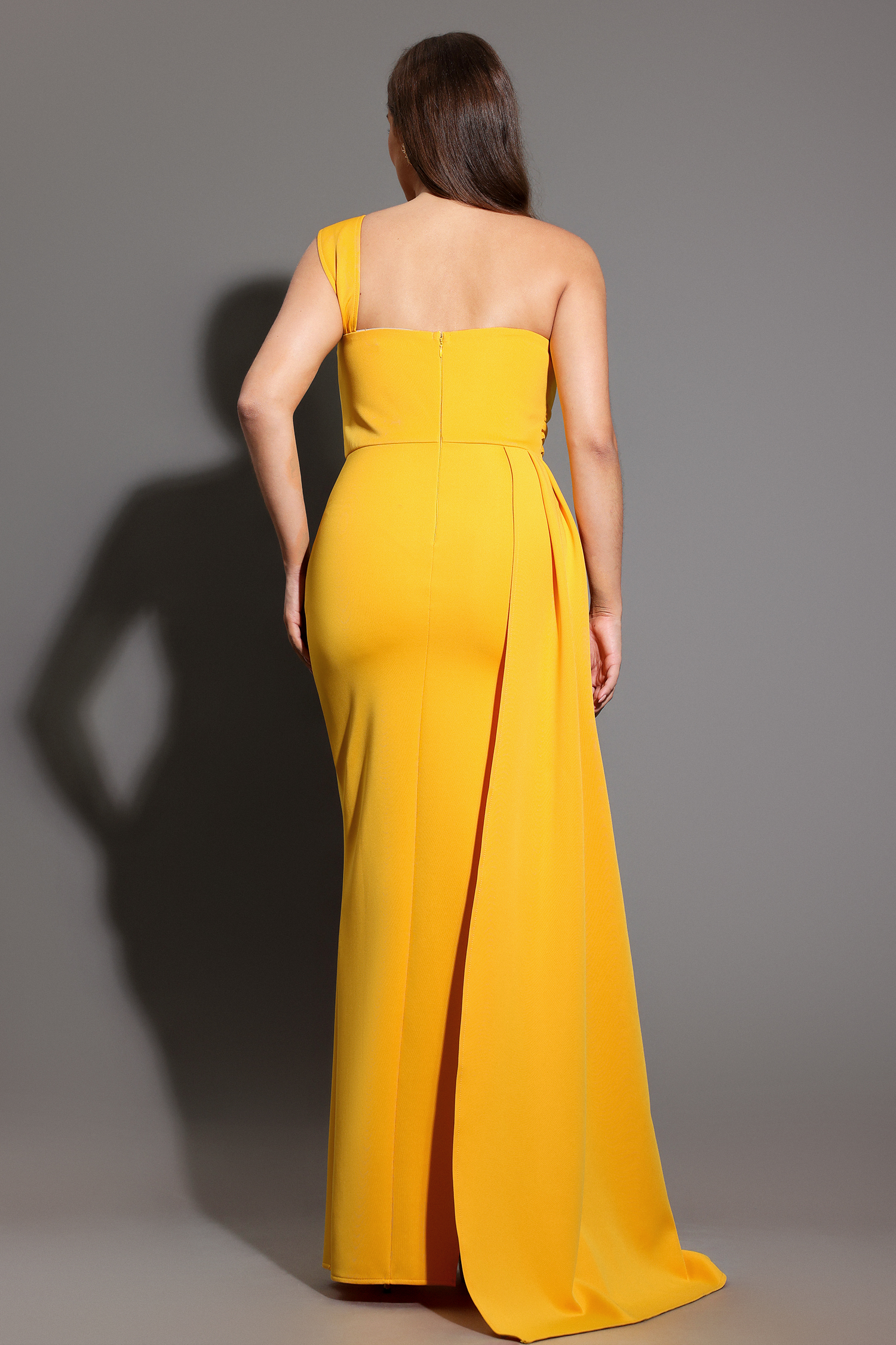 Olapa One Shoulder Slit Maxi Dress