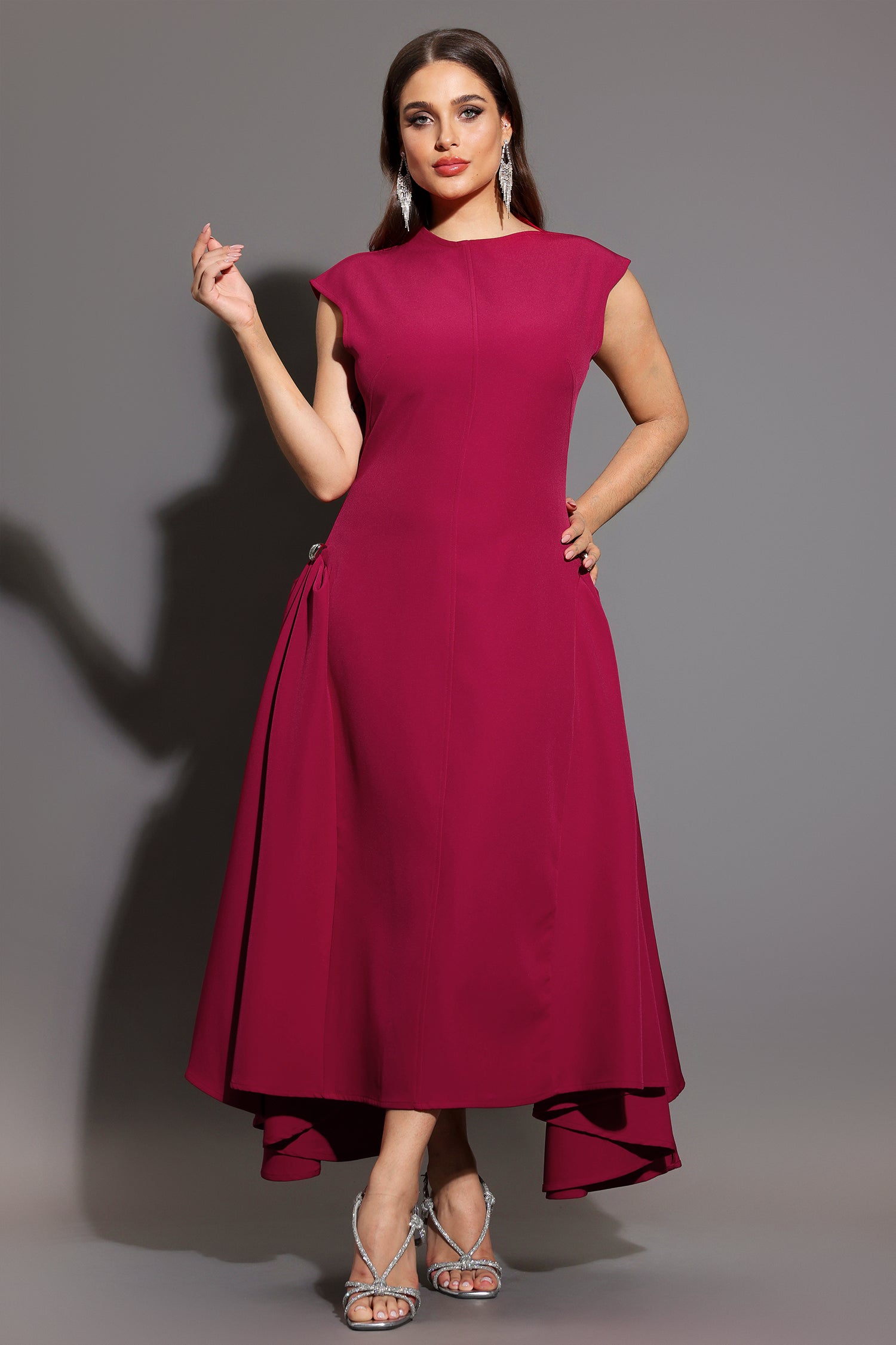 Paca Choker Sleeveless RosePink Maxi Dress