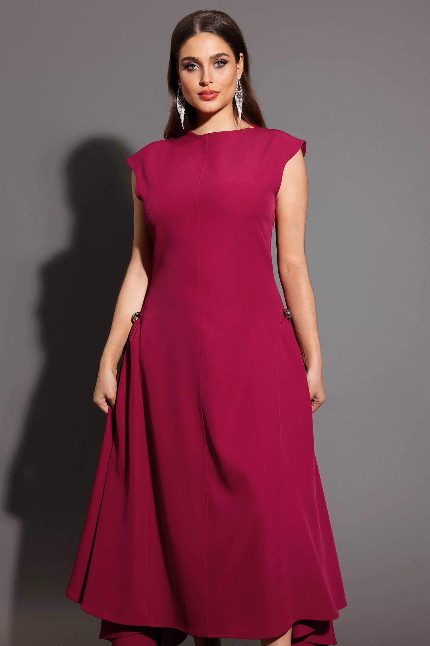 Paca Choker Sleeveless RosePink Maxi Dress