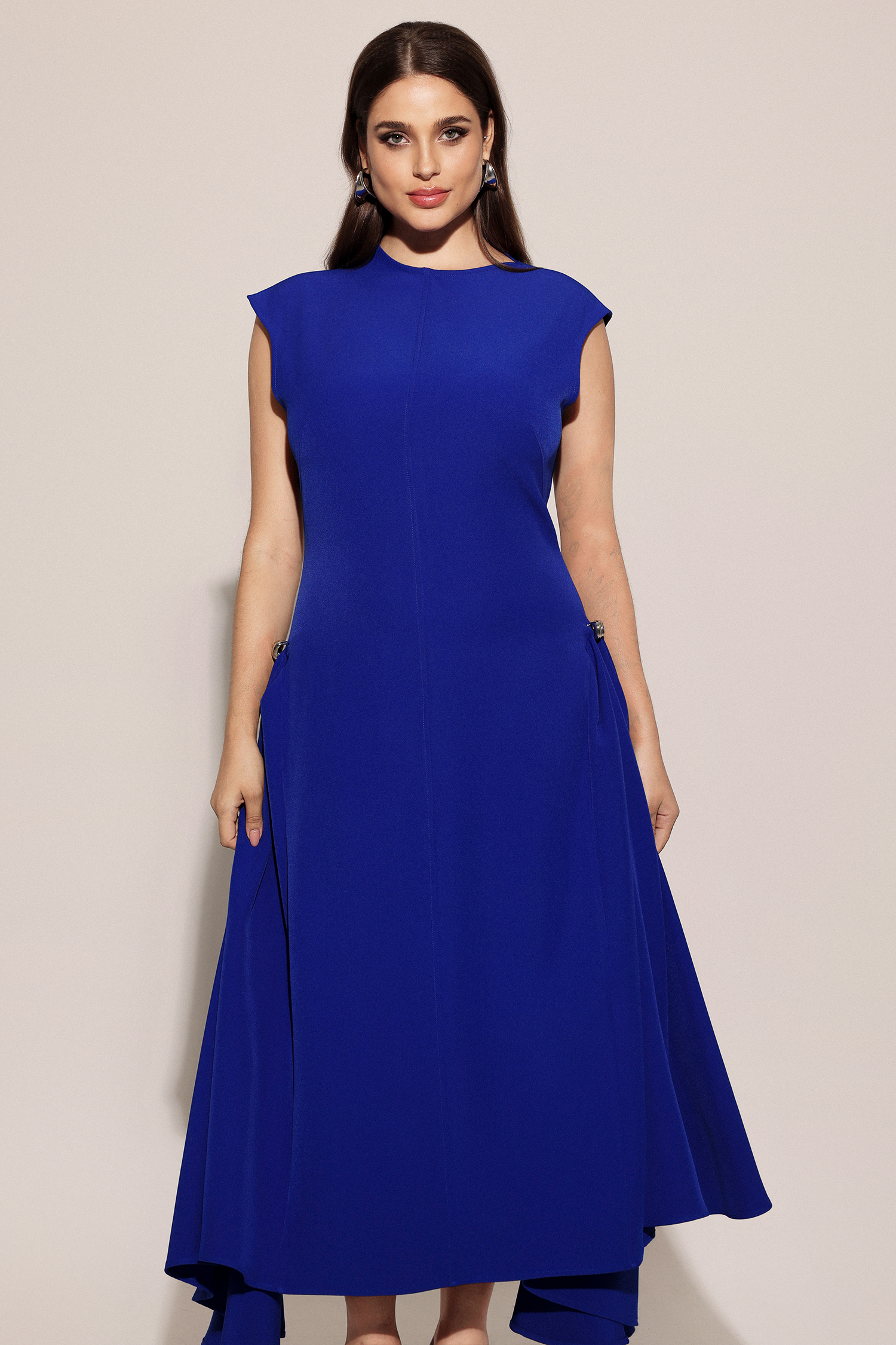 Paca Choker Sleeveless BlueMaxi Dress