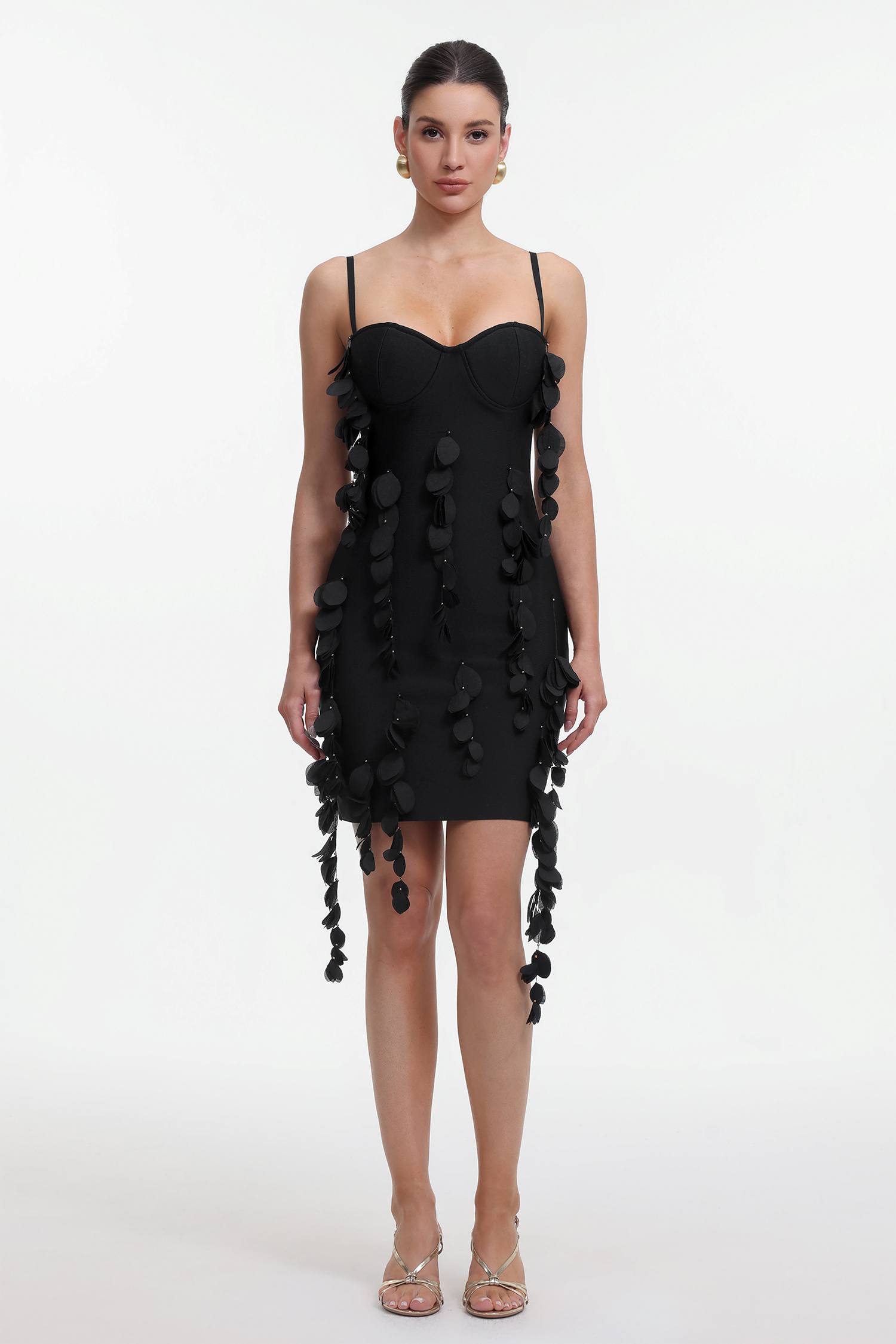 Felix Classic Contour Sleeveless Petal Bandage Mini Dress