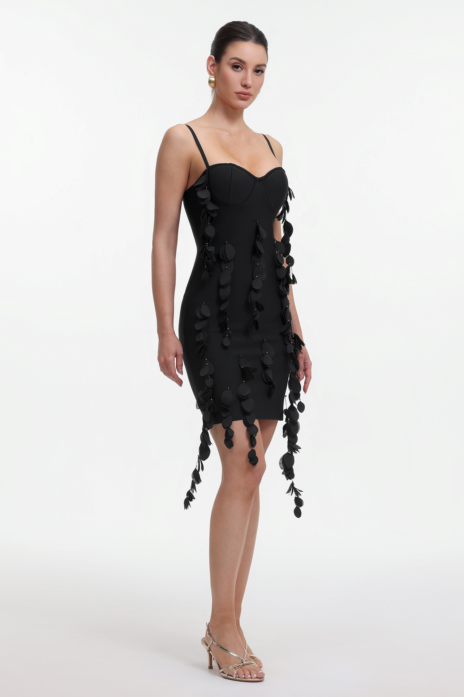 Felix Classic Contour Sleeveless Petal Bandage Mini Dress