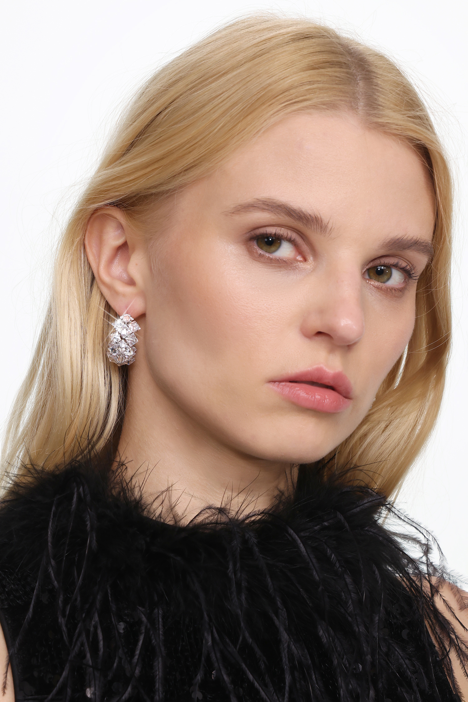 Tannen Diamond  Hemispherical Earrings