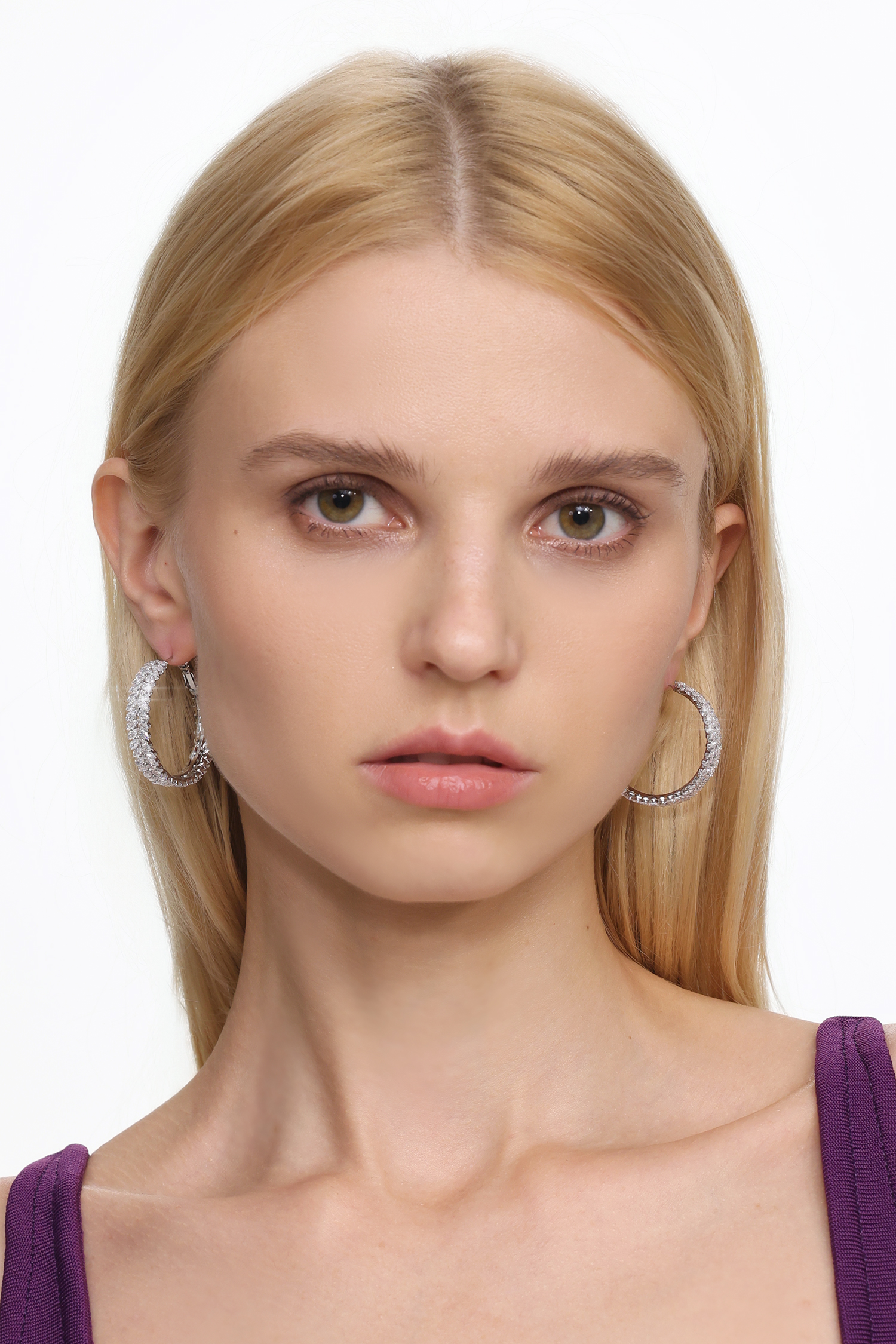 Pana Round Diamond Earrings