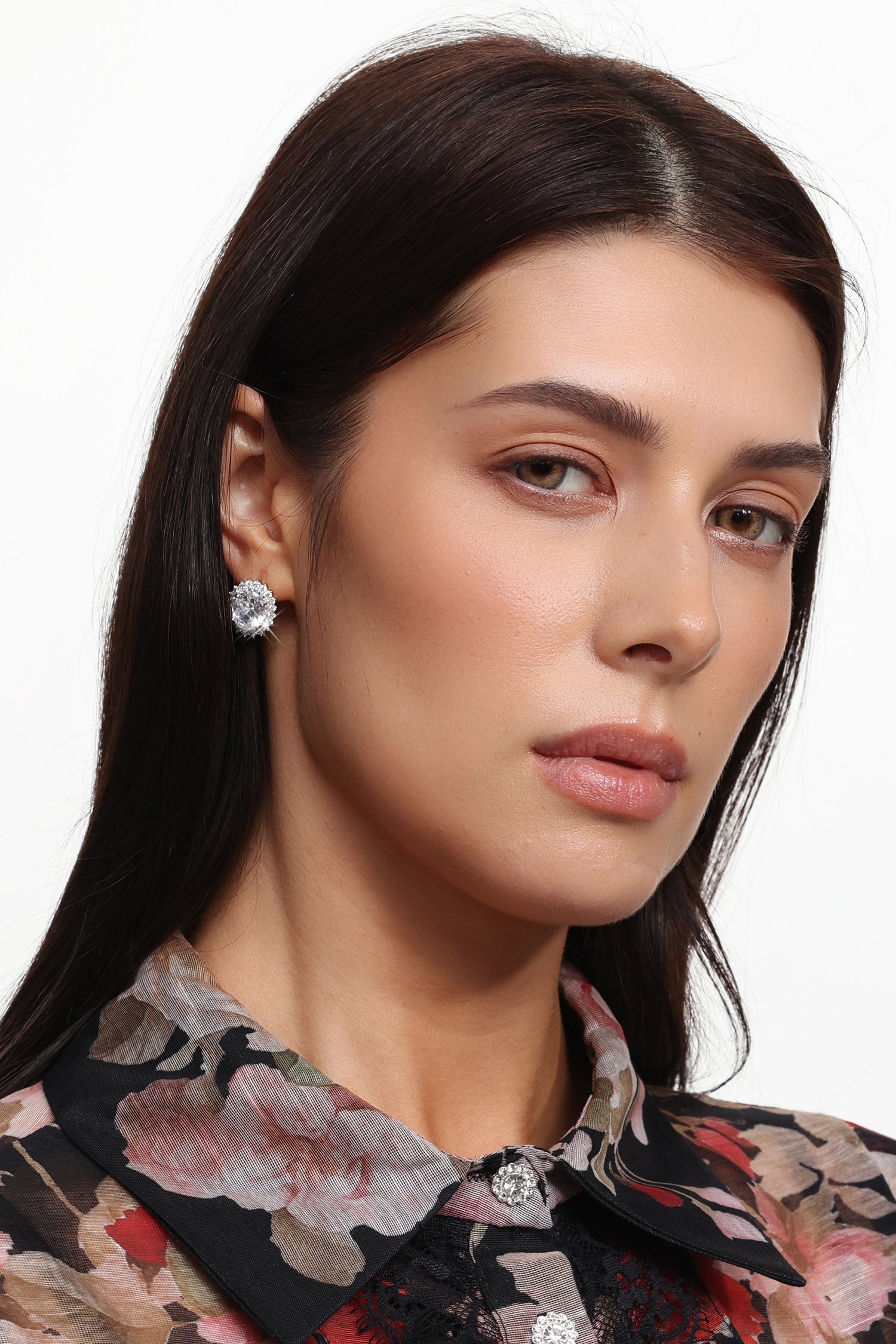 Ottie Round Diamond Earrings