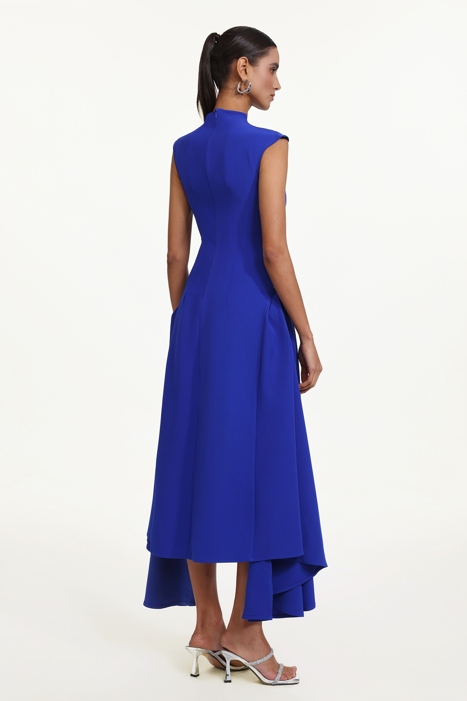 Paca Choker Sleeveless Blue Maxi Dress