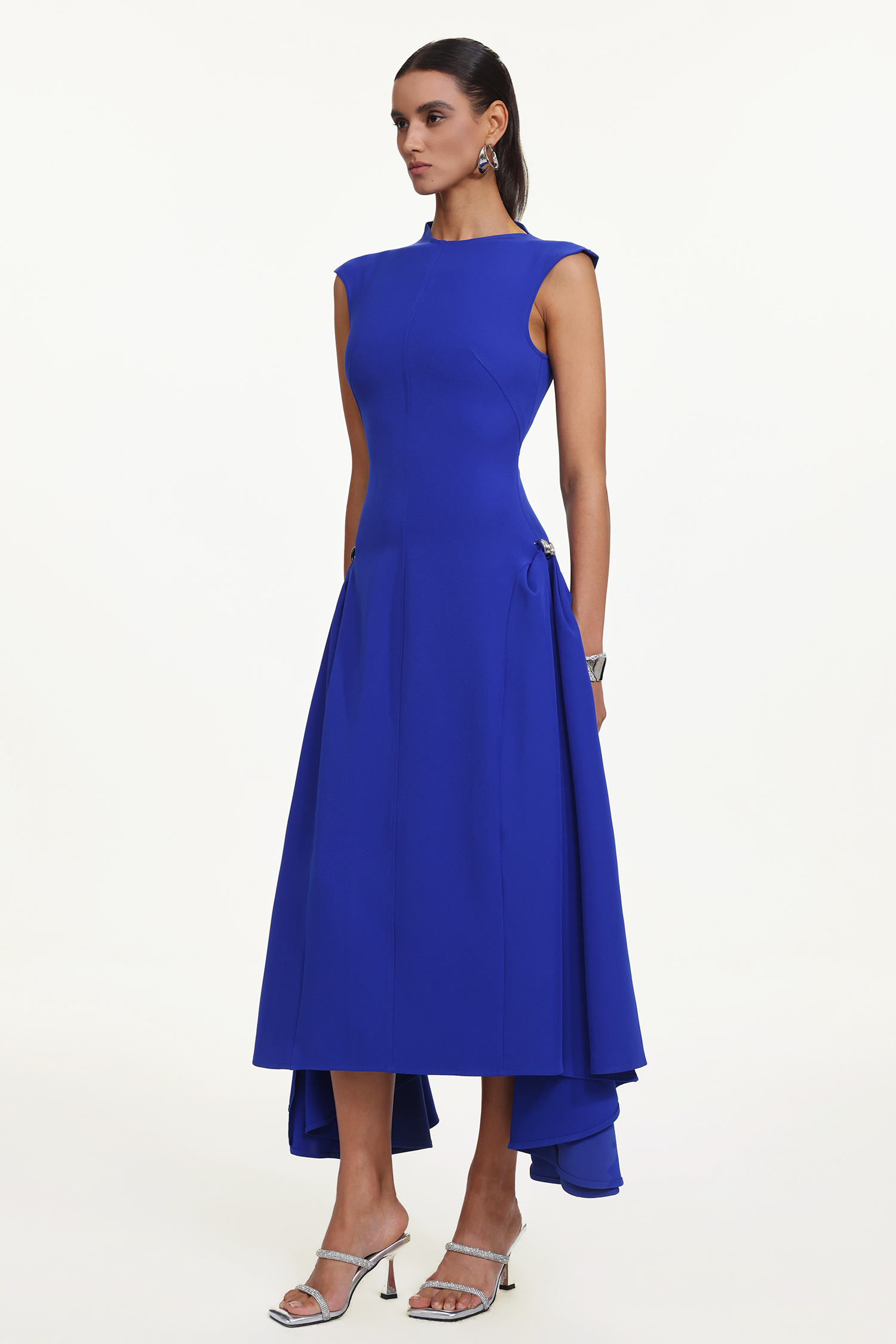 Paca Choker Sleeveless Blue Maxi Dress