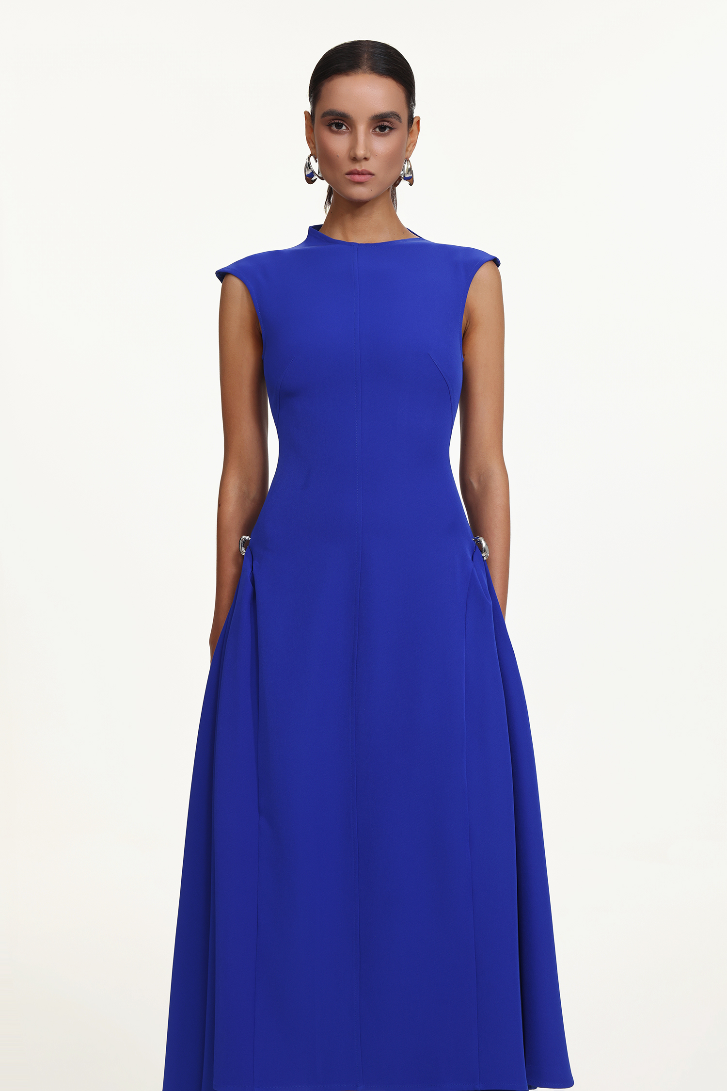 Paca Choker Sleeveless Blue Maxi Dress