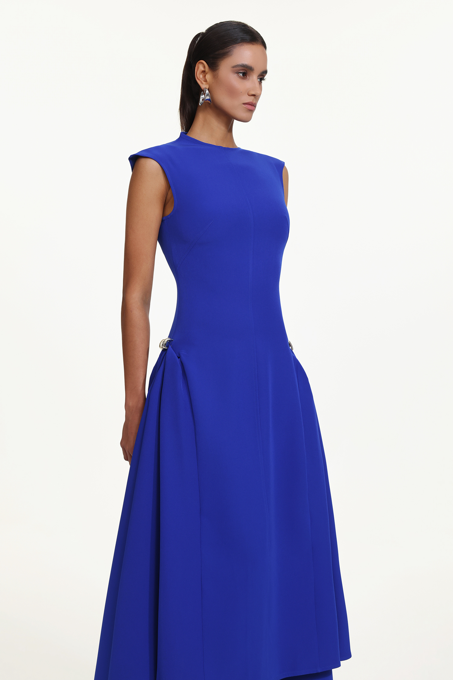Paca Choker Sleeveless Blue Maxi Dress