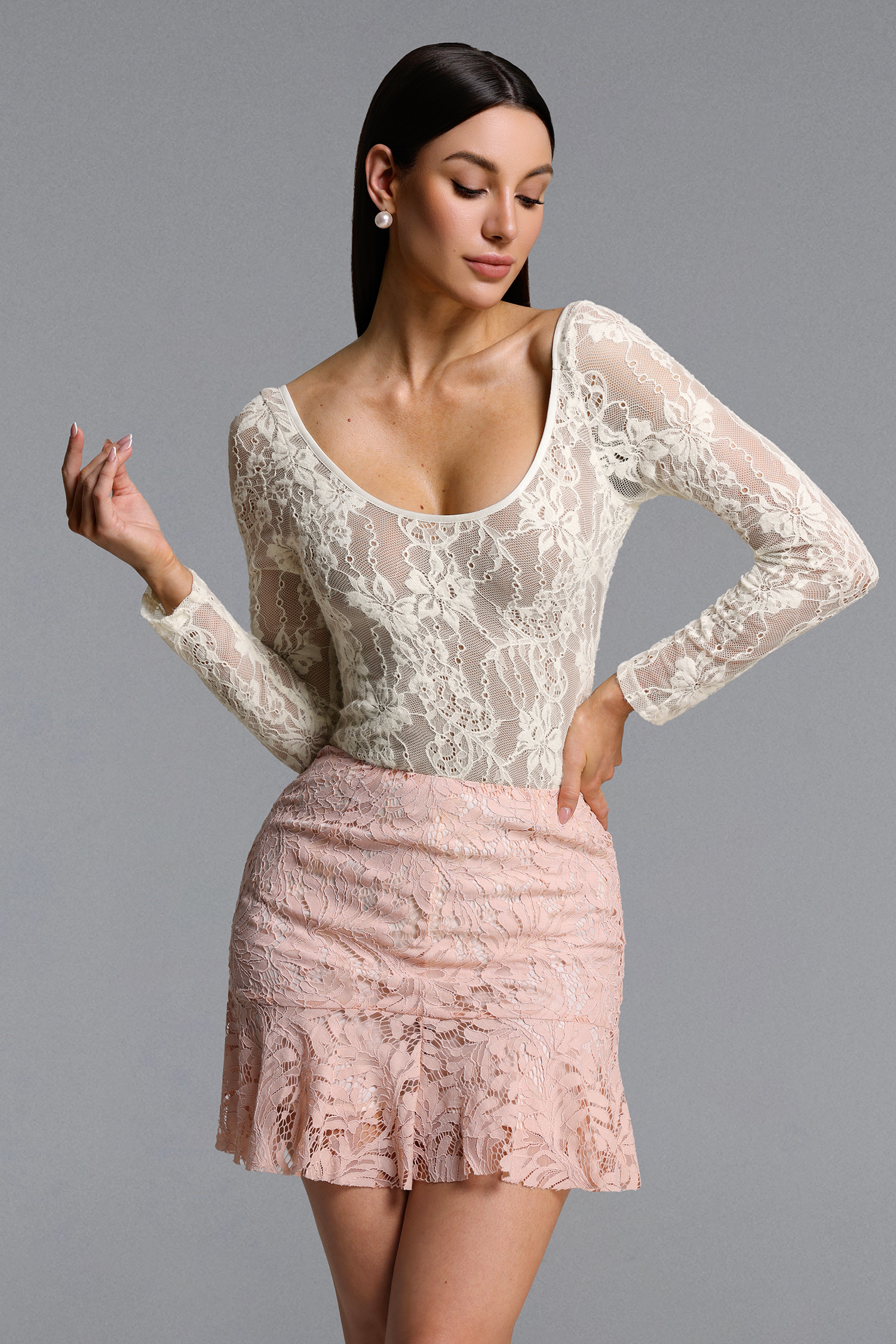 Jensen Sexy Contour Lace Skirt