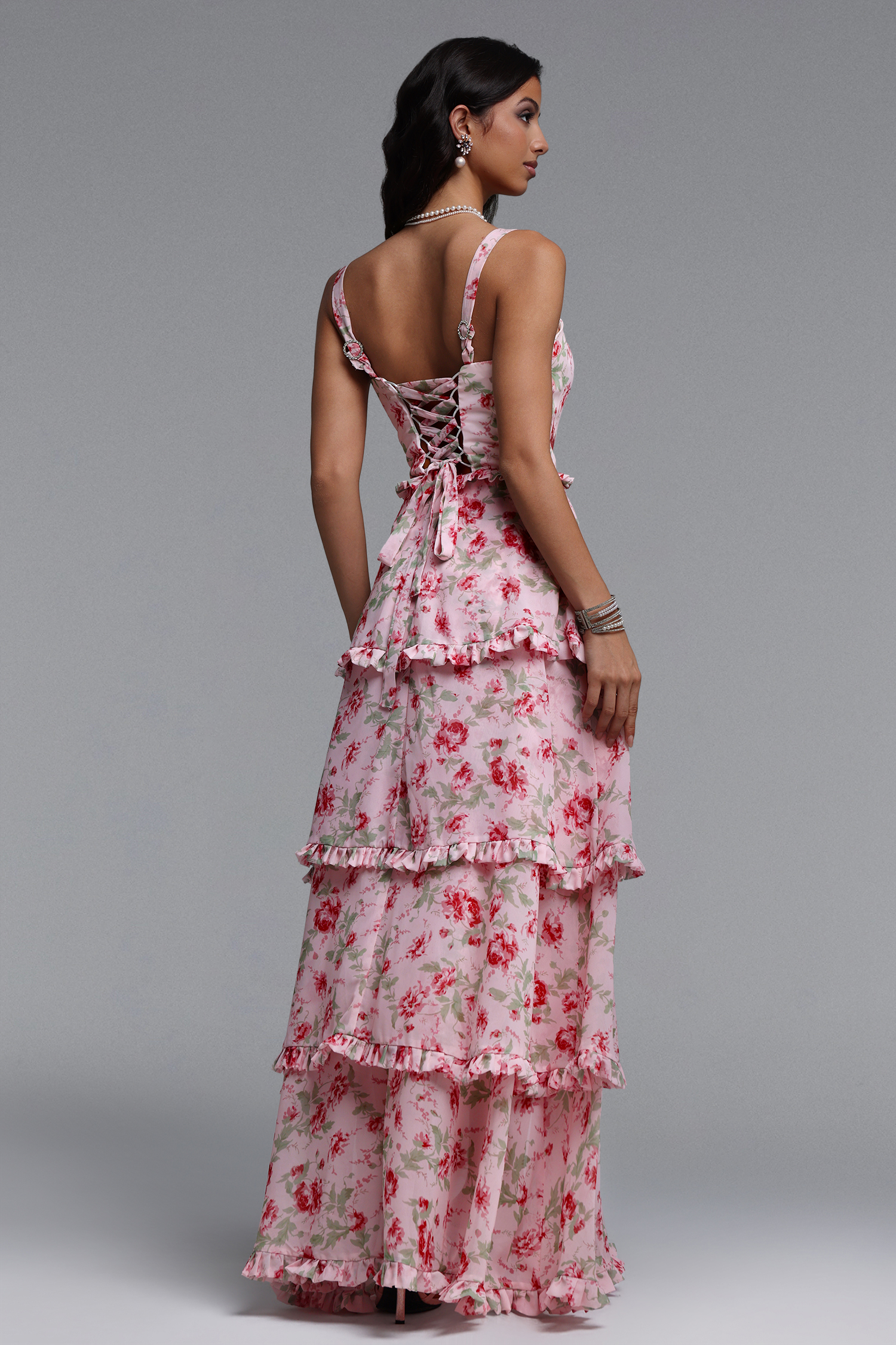 Elysande Resort Flowy Sleeveless Floral Print Woven Maxi Dress