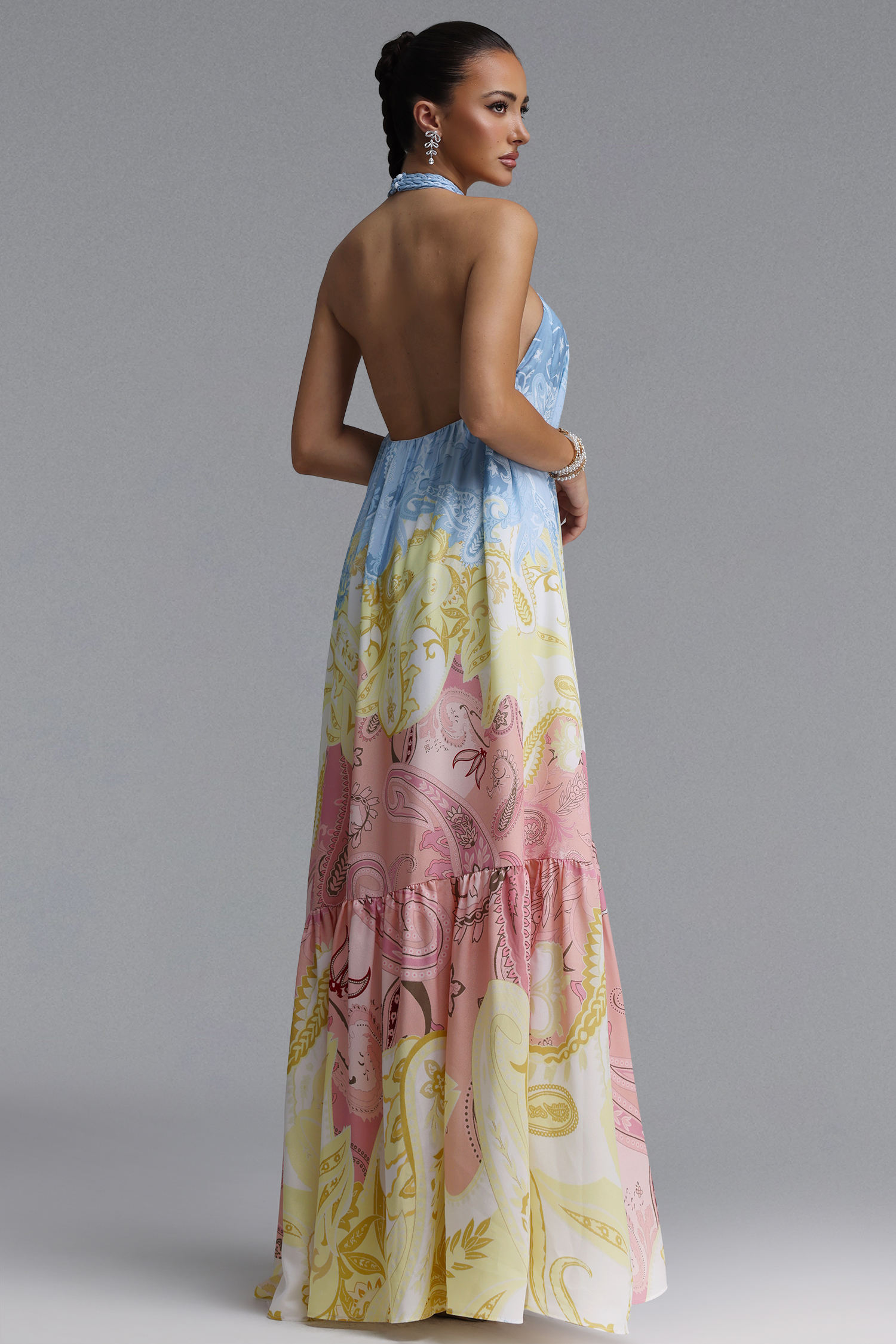 Retale Resort Flowy Sleeveless Print Woven Maxi Dress