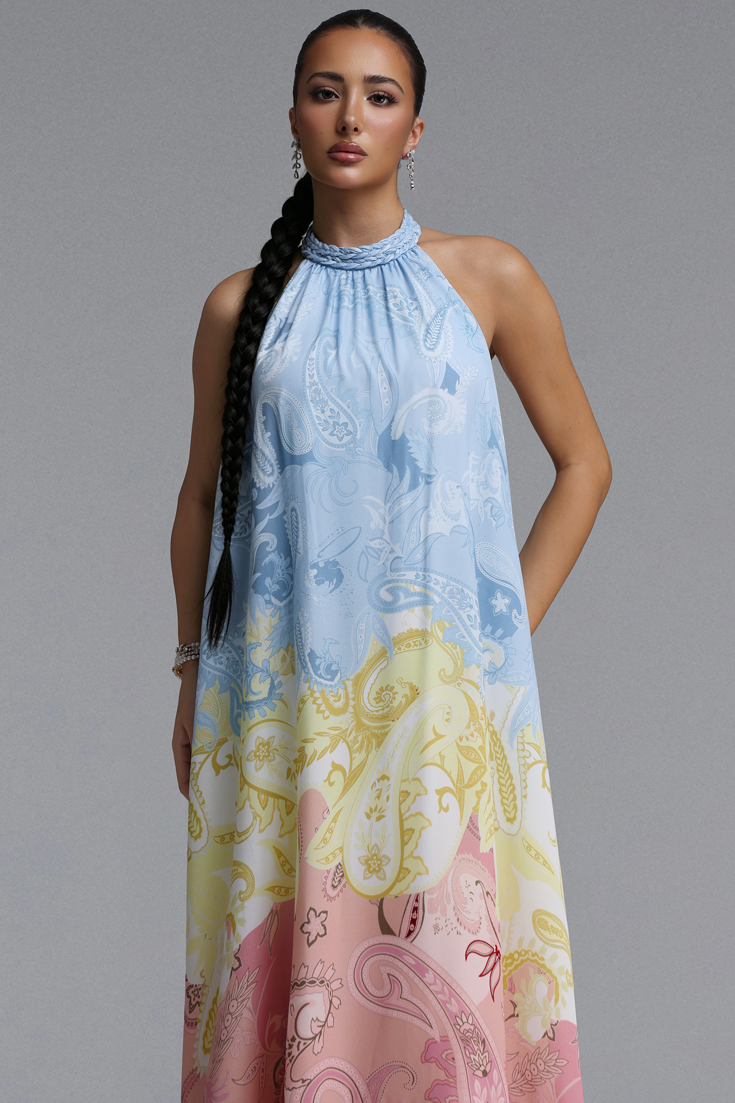 Retale Resort Flowy Sleeveless Print Woven Maxi Dress