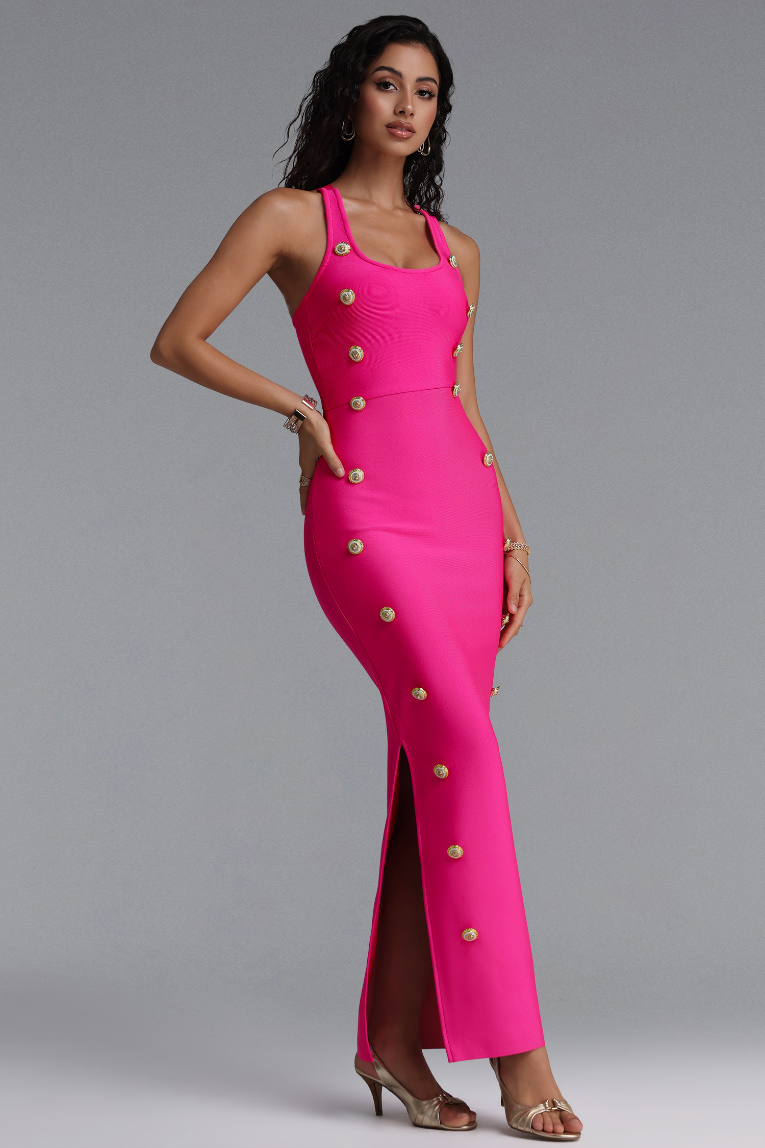 Giacinta Träger-Maxikleid mit Bandage