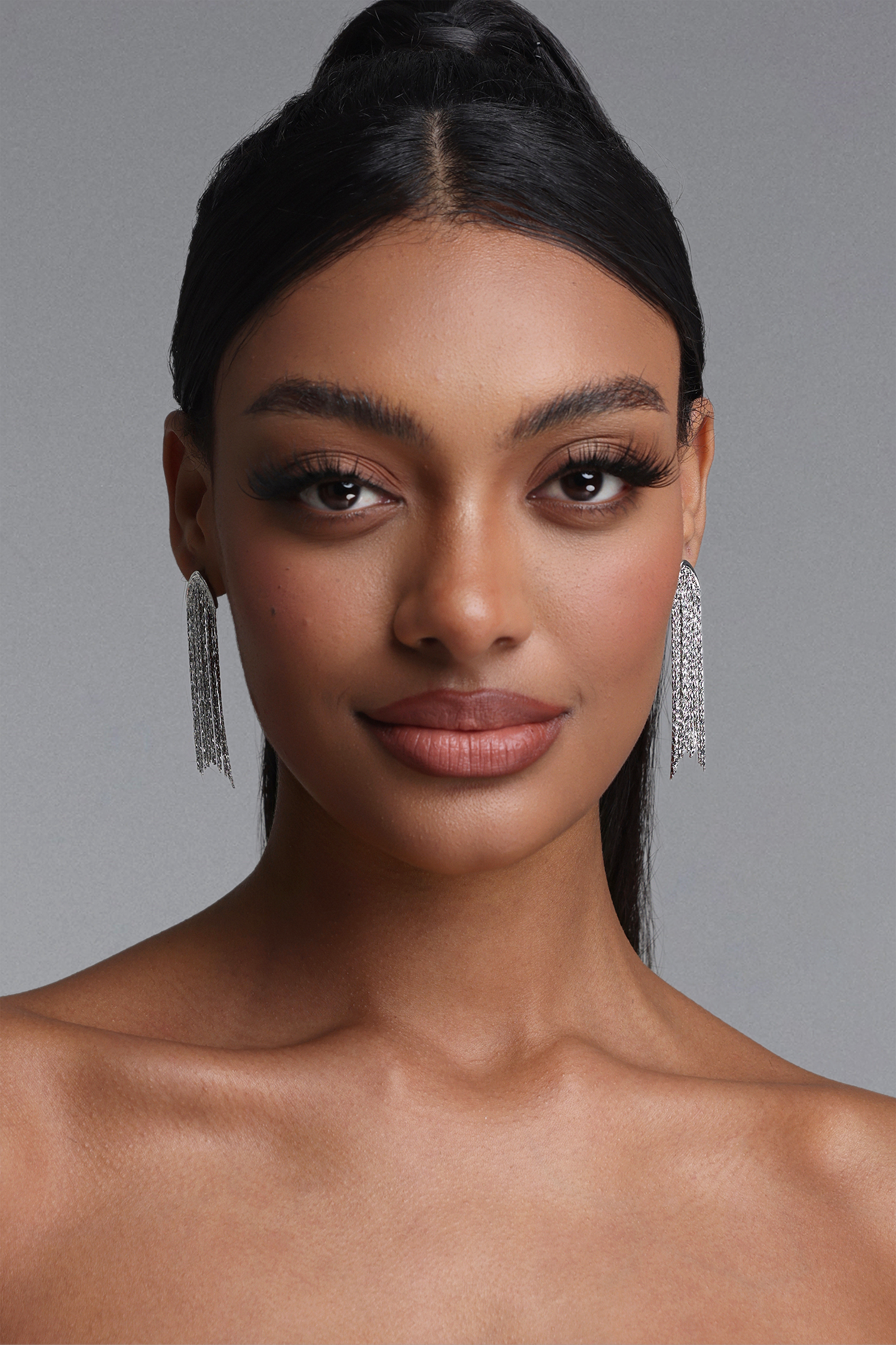 Rosanna Arrow Diamond Long Tassel Drop Earrings