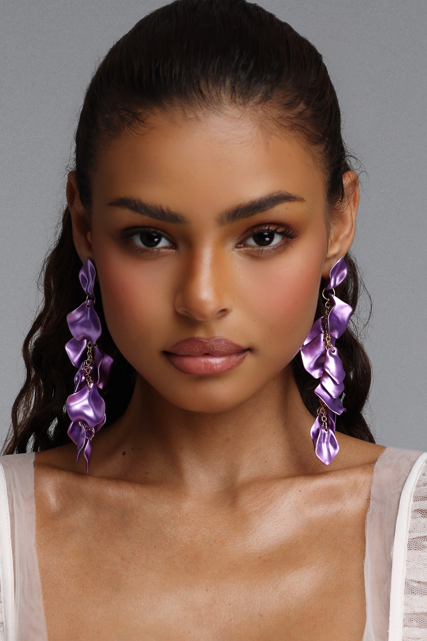 Mako Petal Tassel Earrings