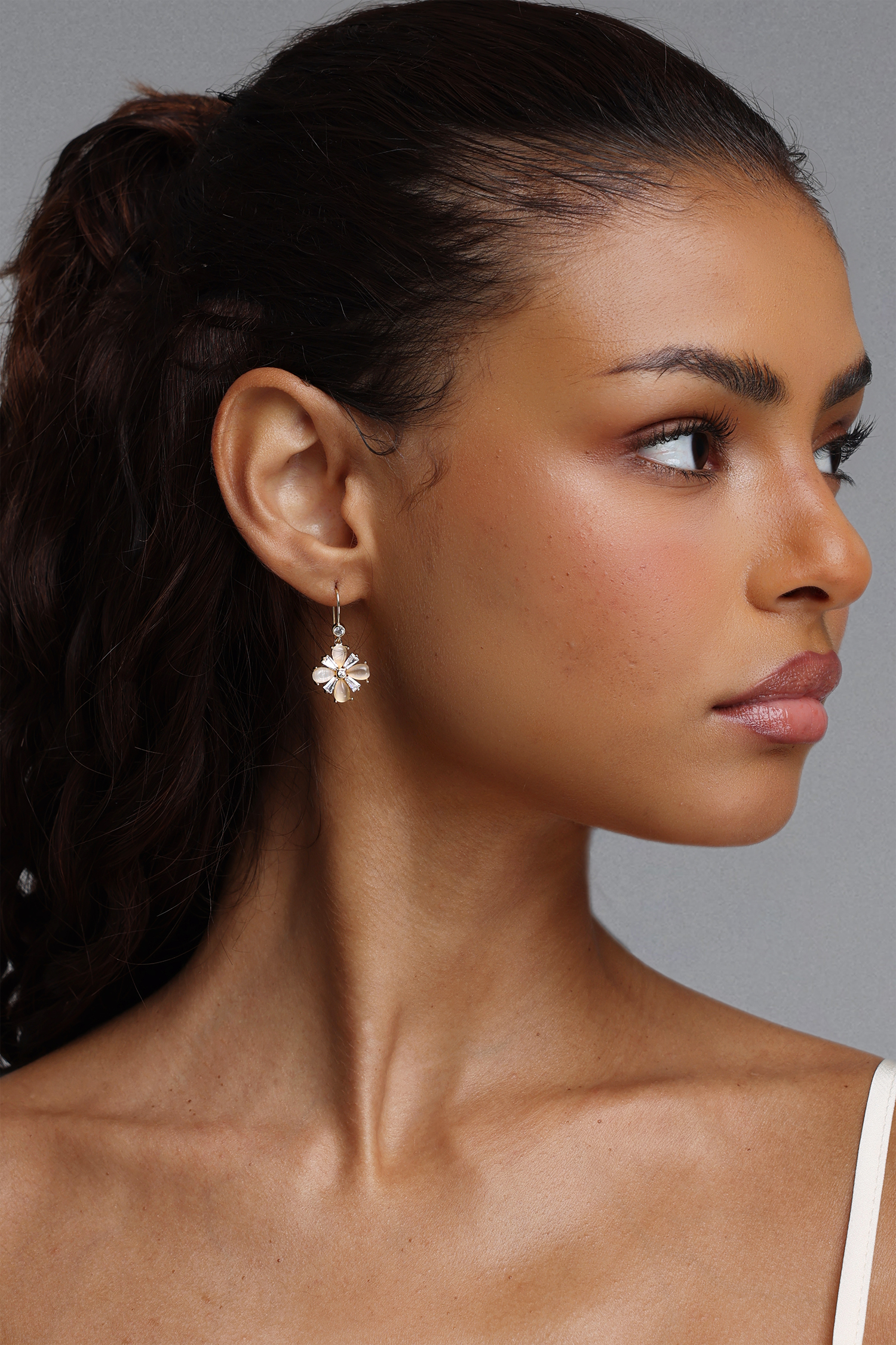 Xaviera Floral Rhinestone Earrings