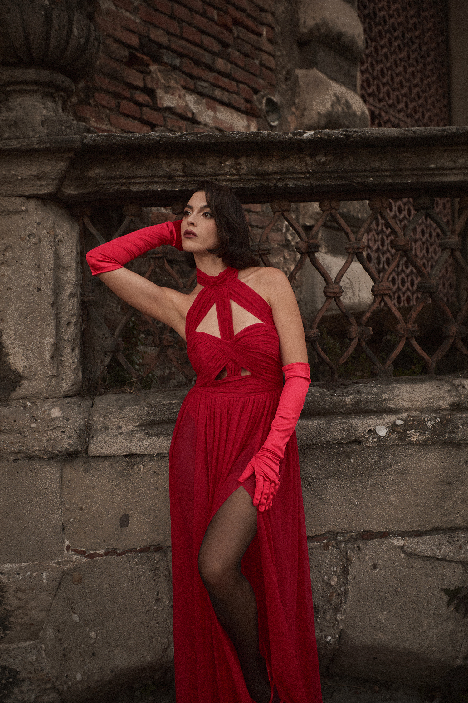 Tesare Halter Sleeveless Hollow Out Maxi Dress