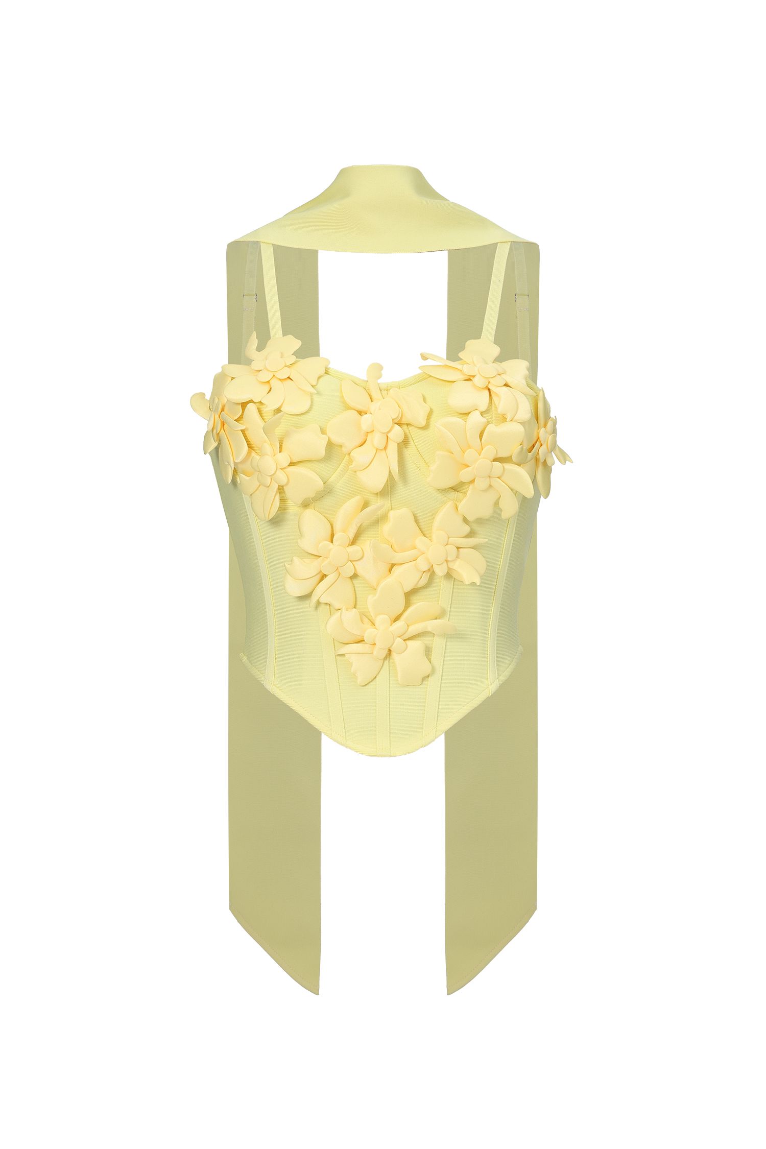 Sada Sexy Contour Flower Ribbon Bandage Top