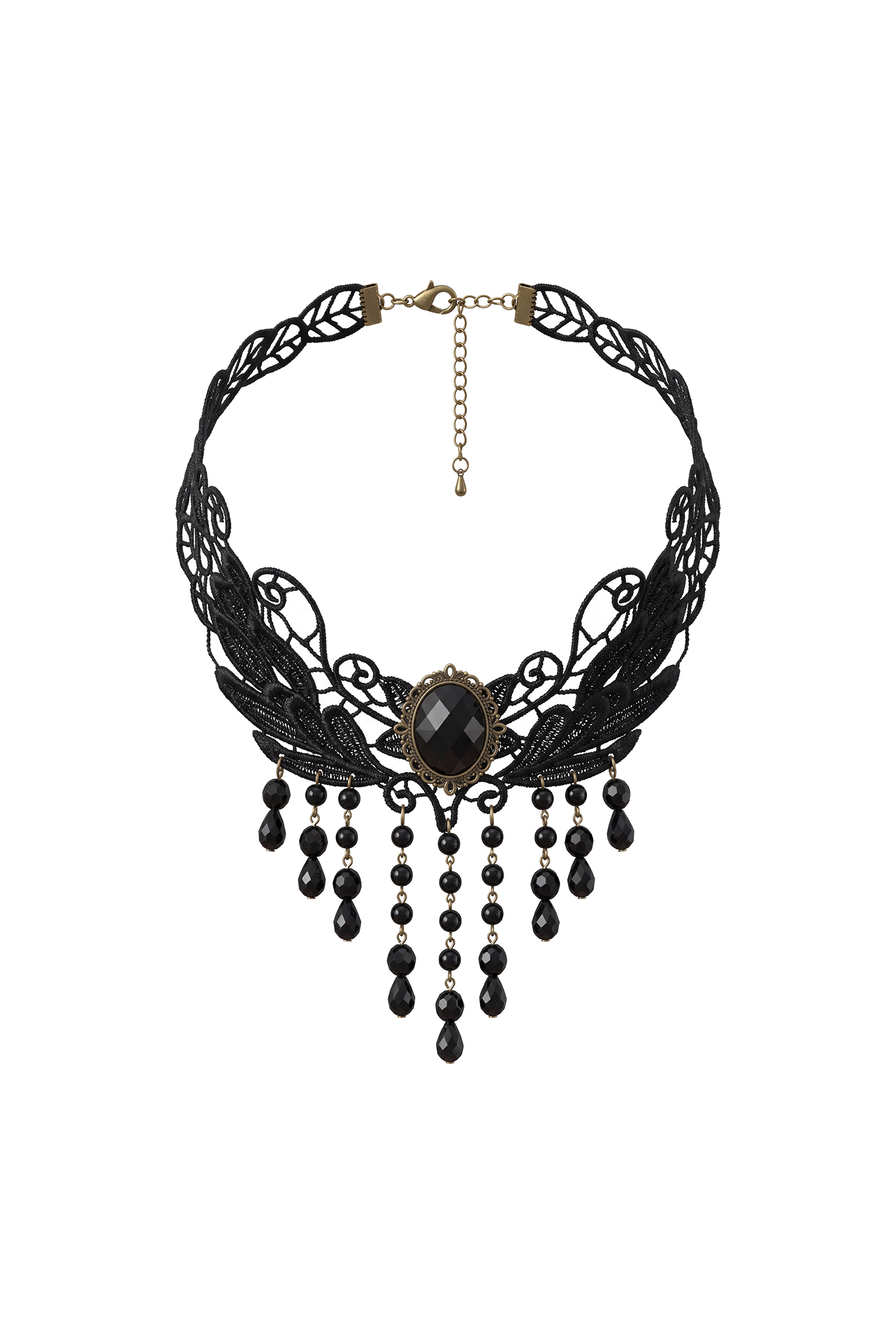 Varo Lace Black Gem Wing Choker