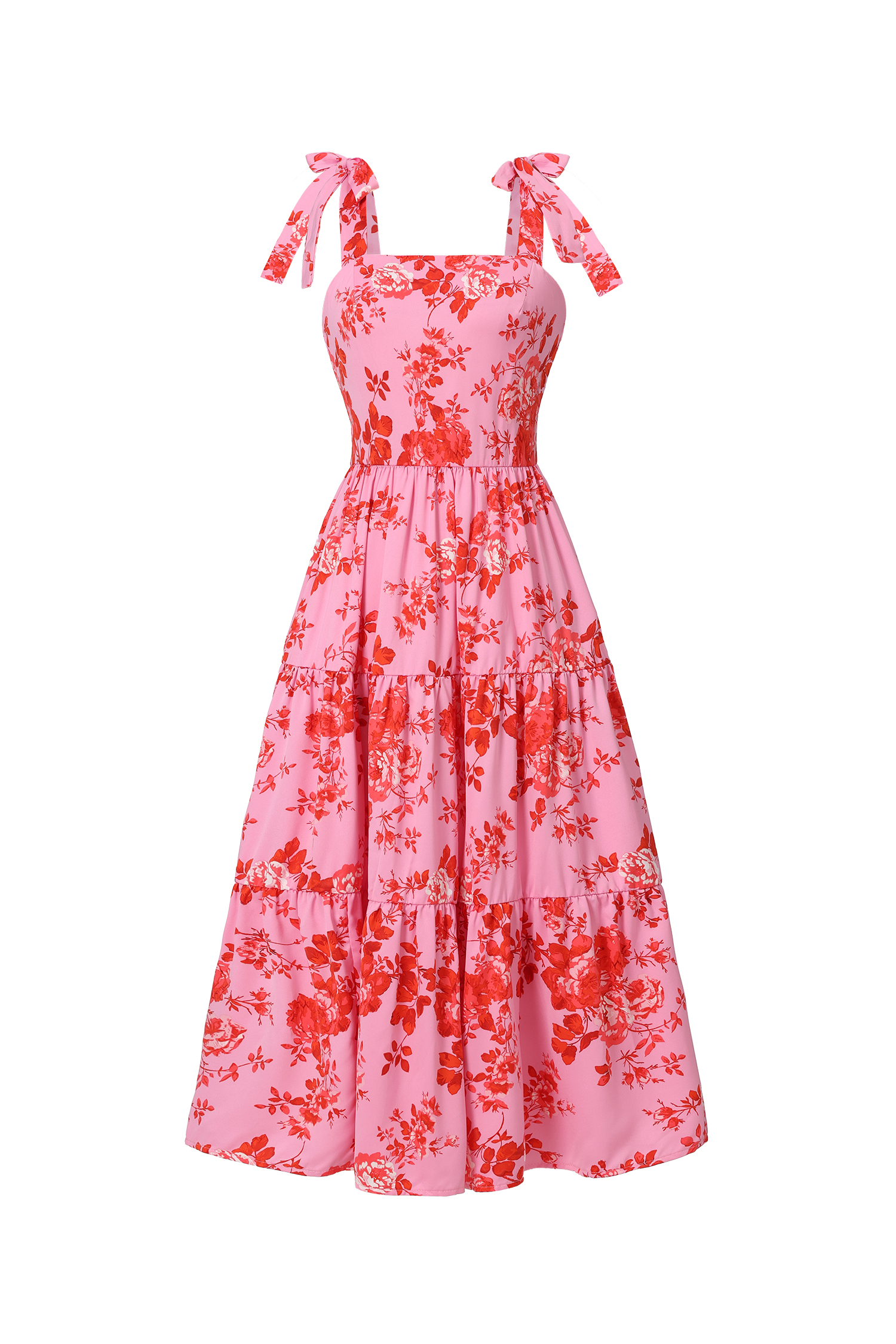 Lanla Halter Pinted Midi Drss