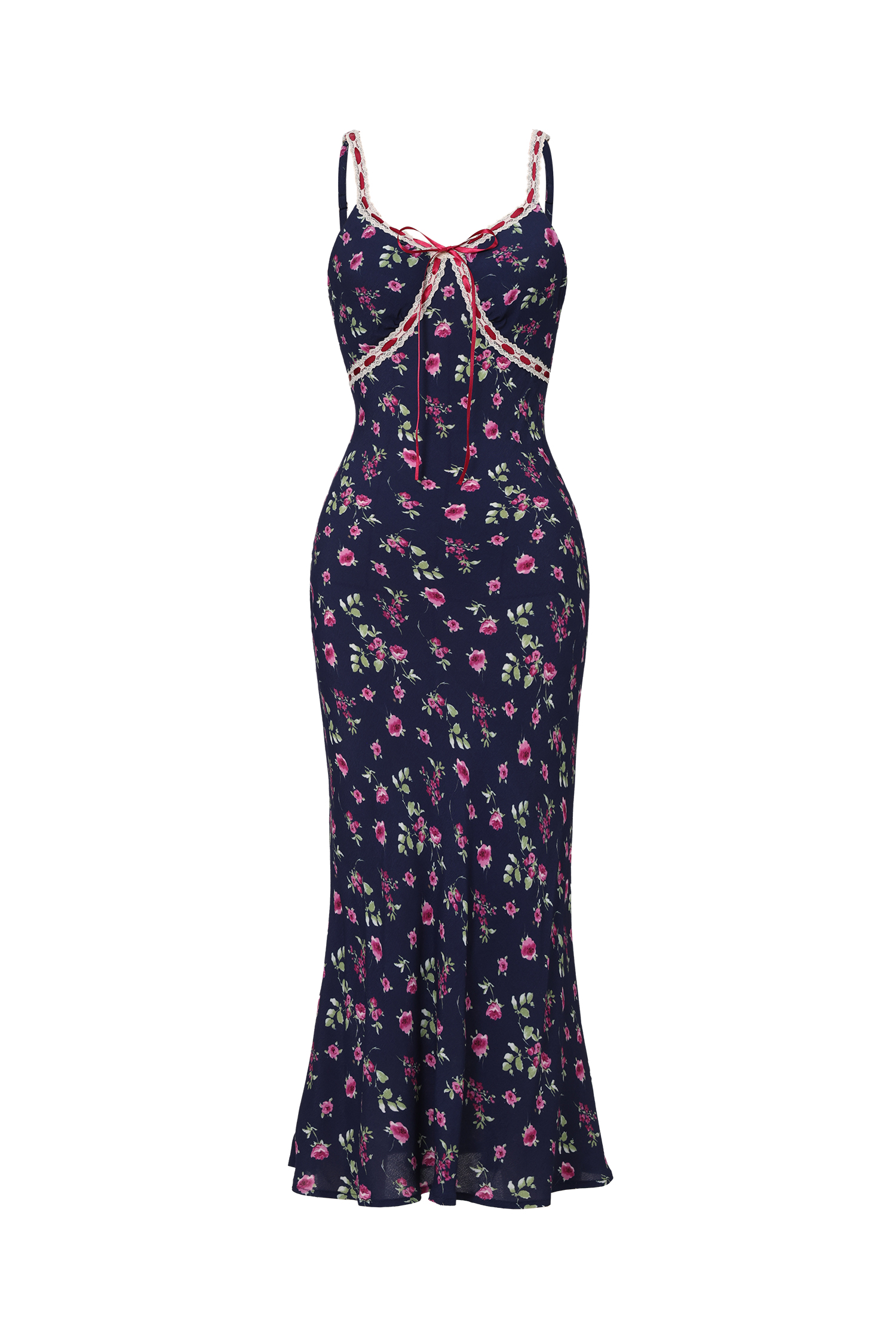 Verney Halter Floral Printed Midi Dress