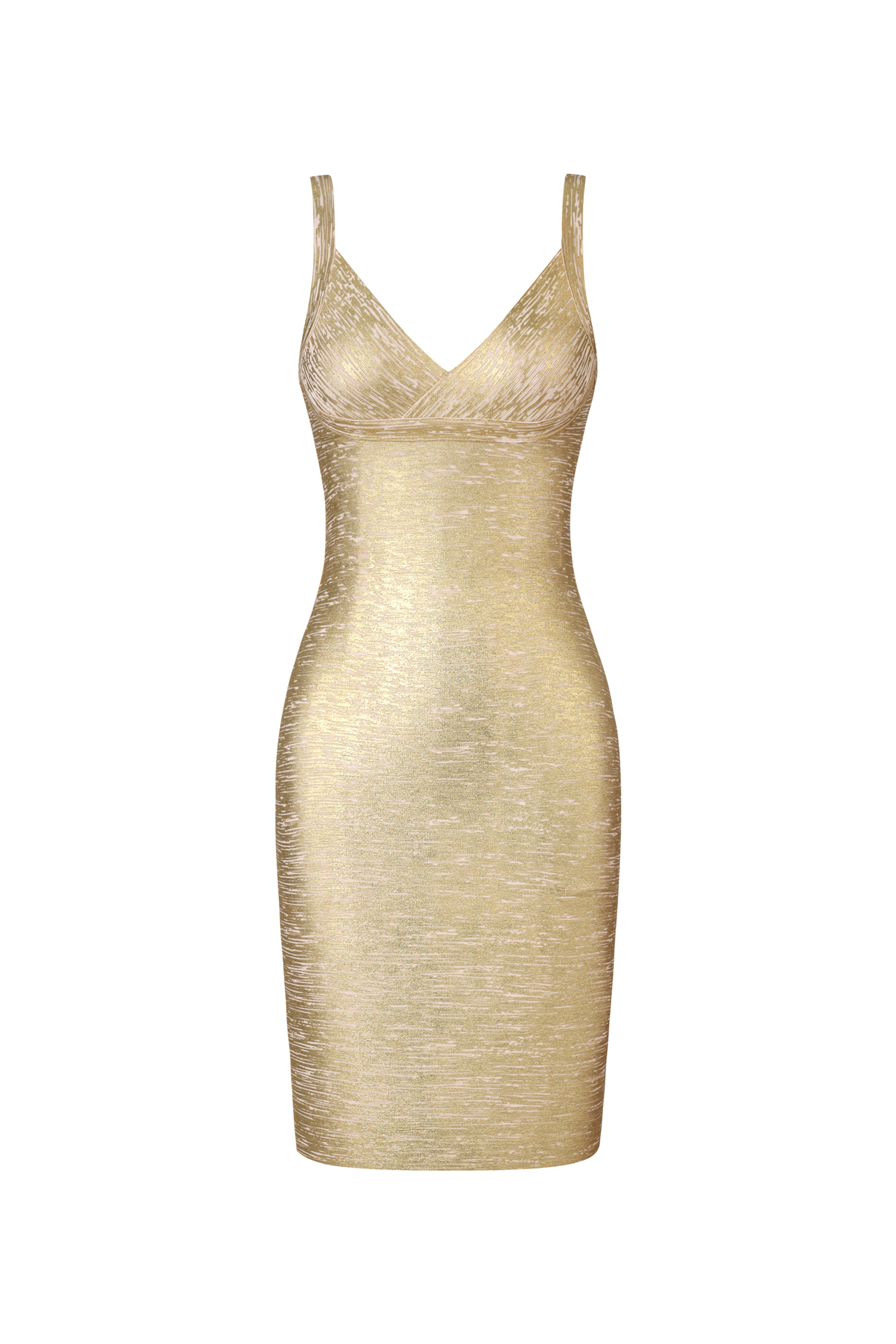 Maryam Metallic Gold Cocktail-Kleid